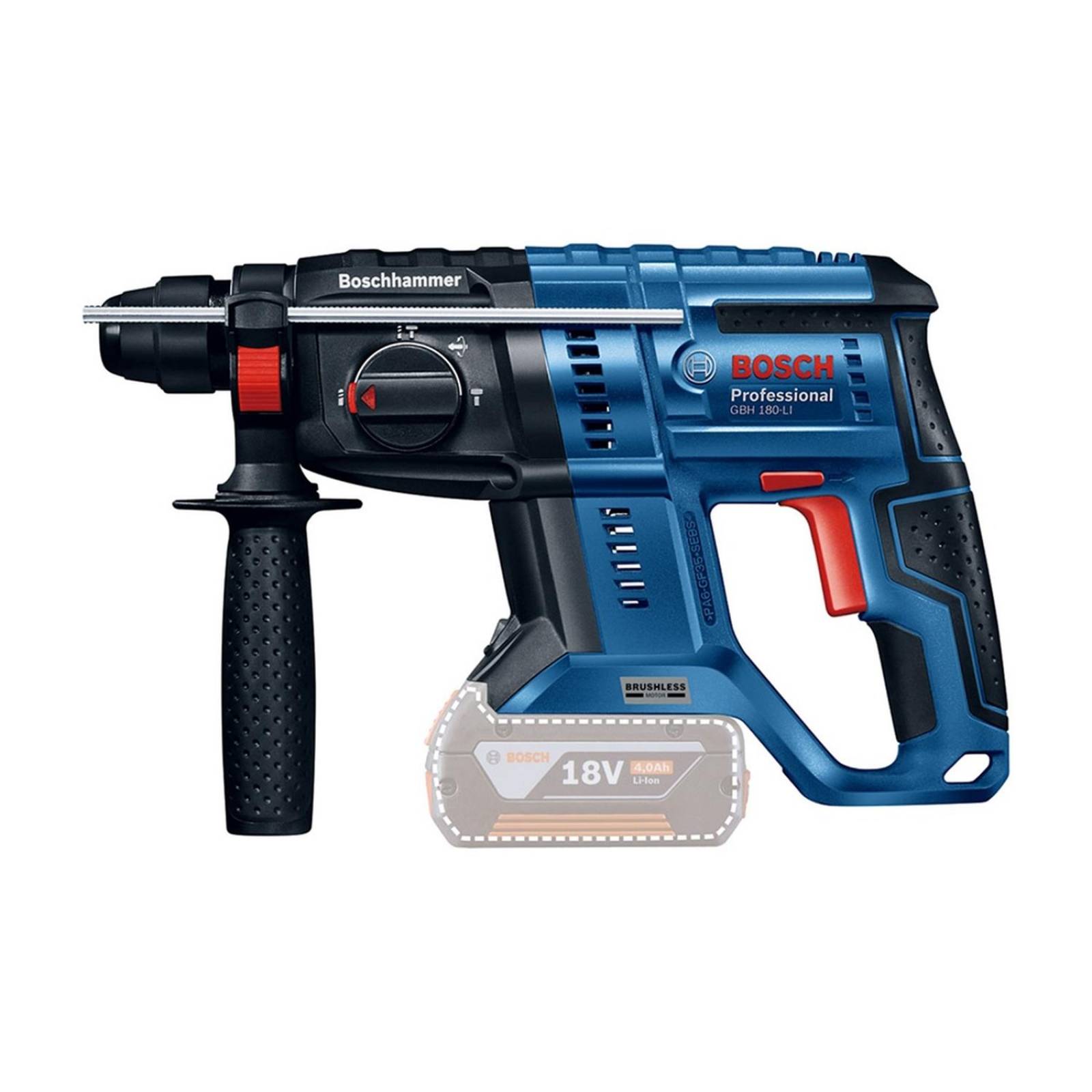 Martillo perforador con sds plus 18v brushless (sin batería) bosch gbh 180-li 