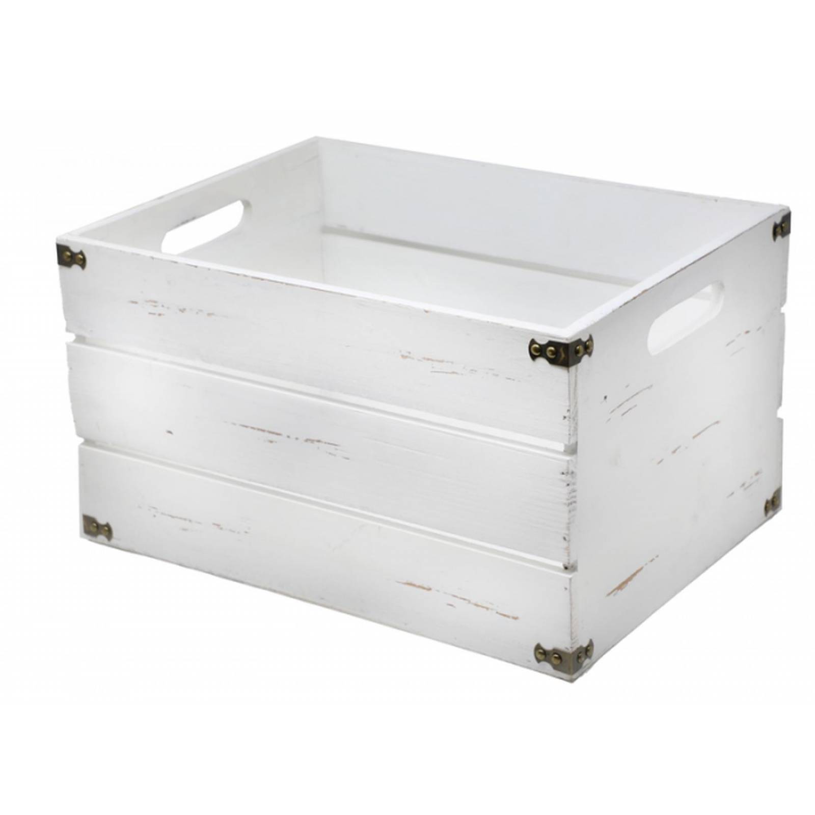 Caja Blanca de Madera L:35x25.5x20.5cm 