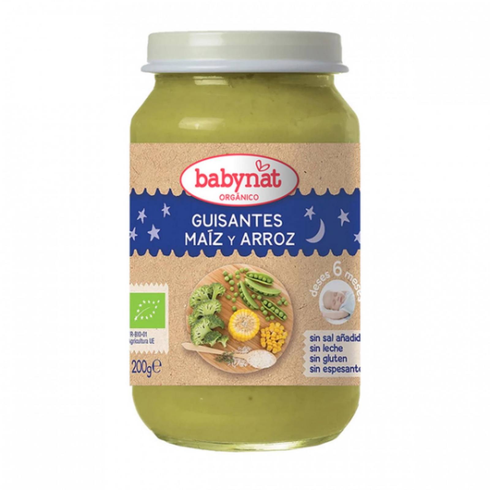Papilla Organica Guizantes Maíz Arroz 200 gr 