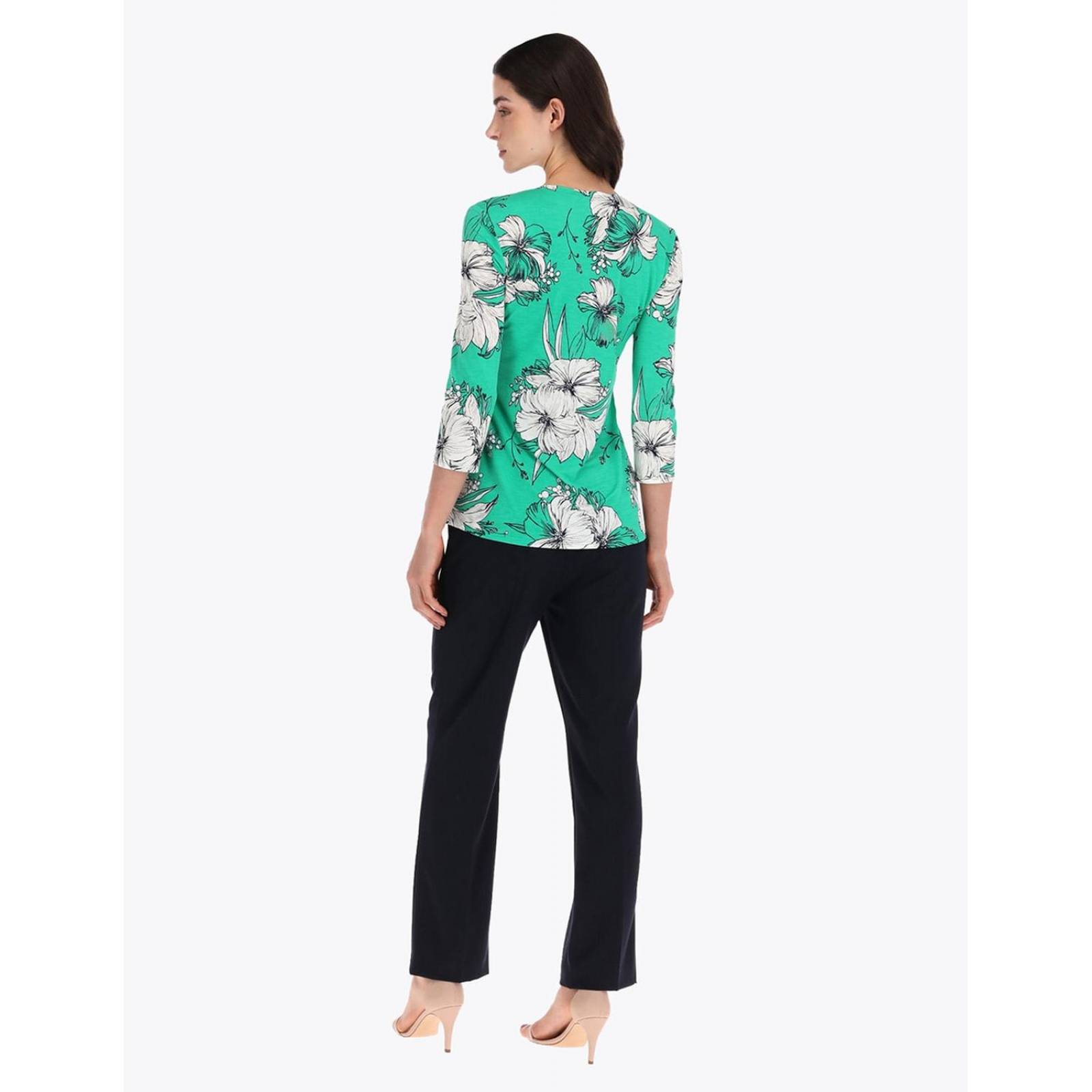 Blusa casual Charme manga 3/4 para mujer Multicolor 32 