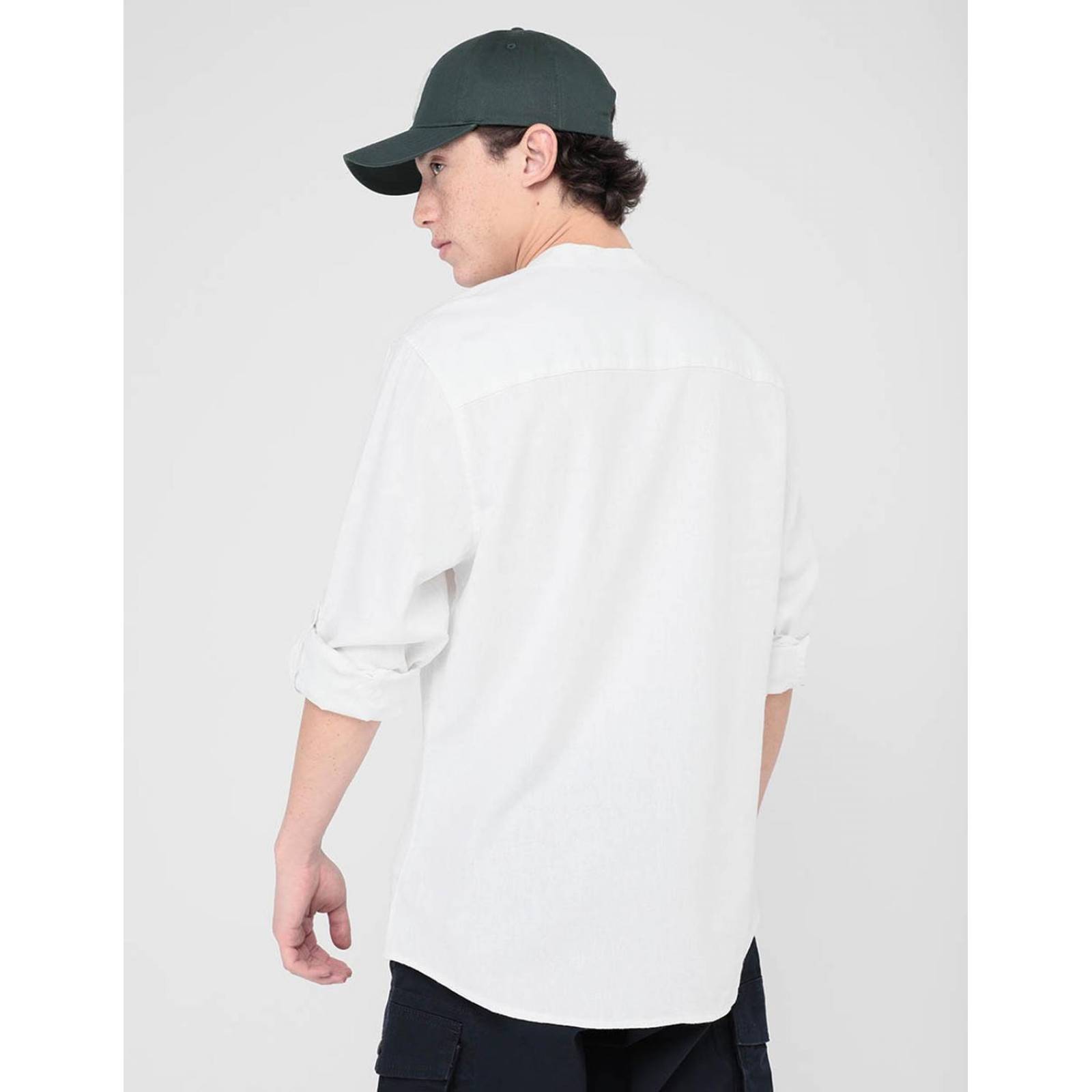 Camisa casual Thats It manga larga para hombre Blanco M 