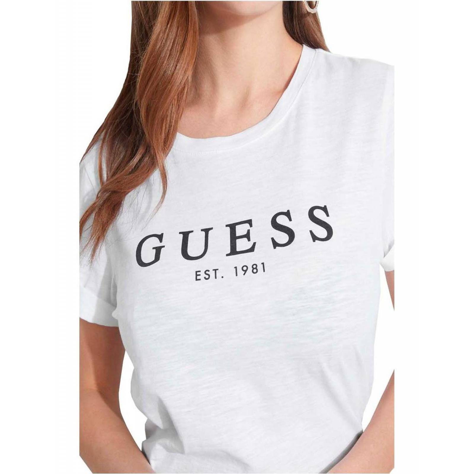 Playera Guess cuello redondo para mujer Blanco CH 