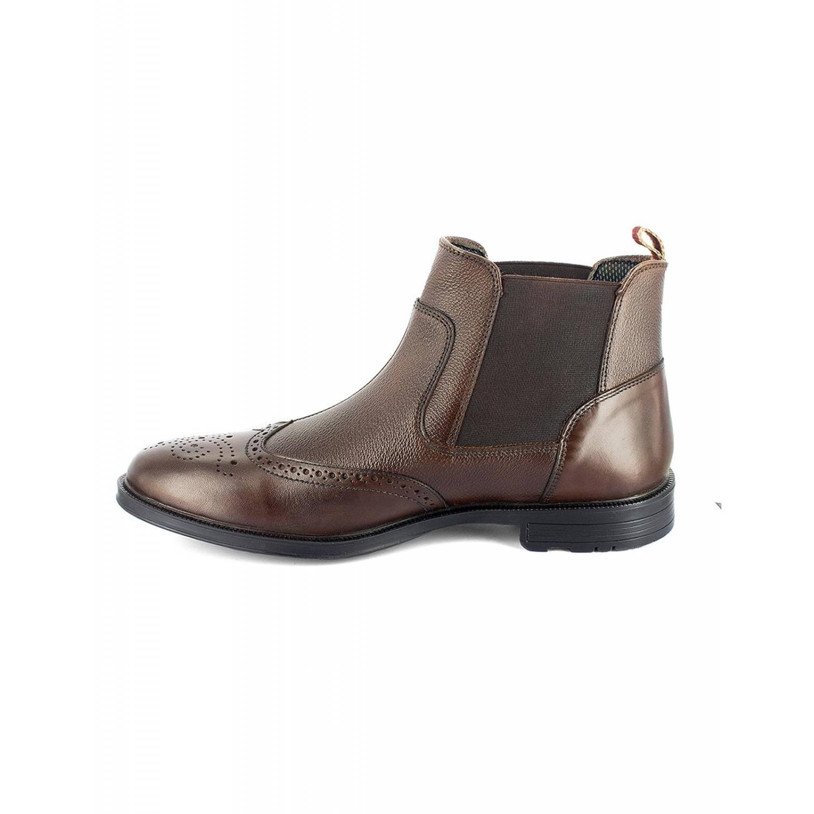 Bota casual JBE de piel para hombre Café 28 cm 
