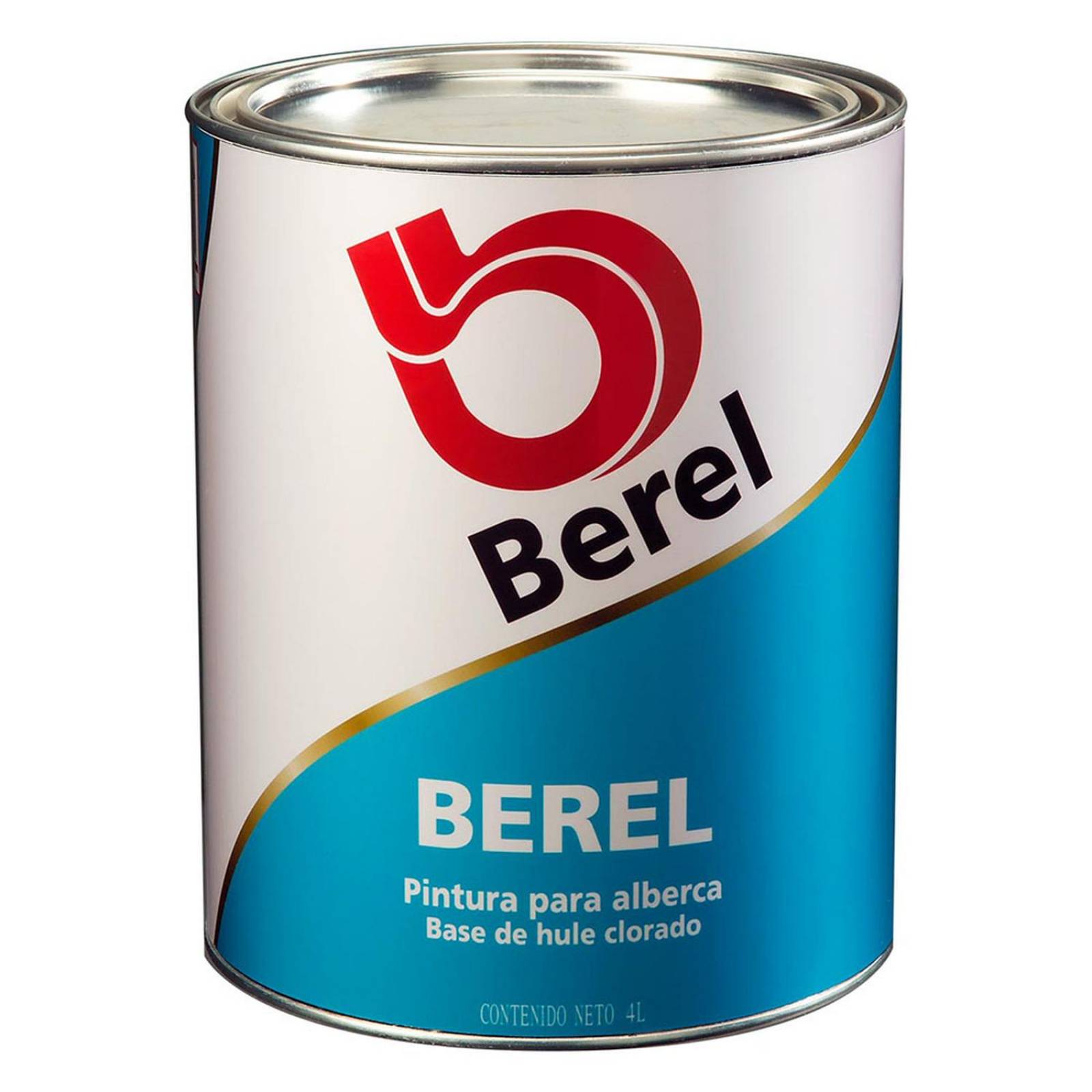 Pintura para alberca berel base de hule clorado blanco 4 l 
