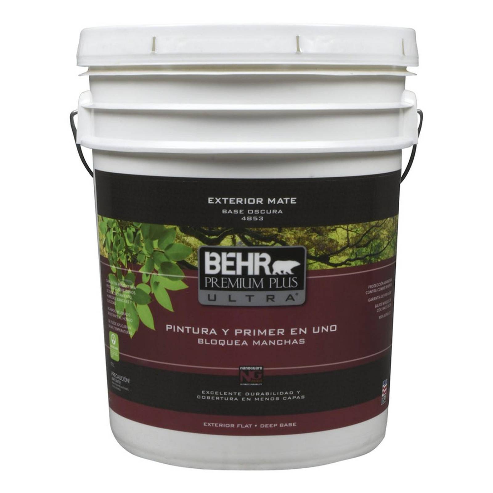 Pintura y primer en uno para exterior behr premium plus ultra 17.1 l mate