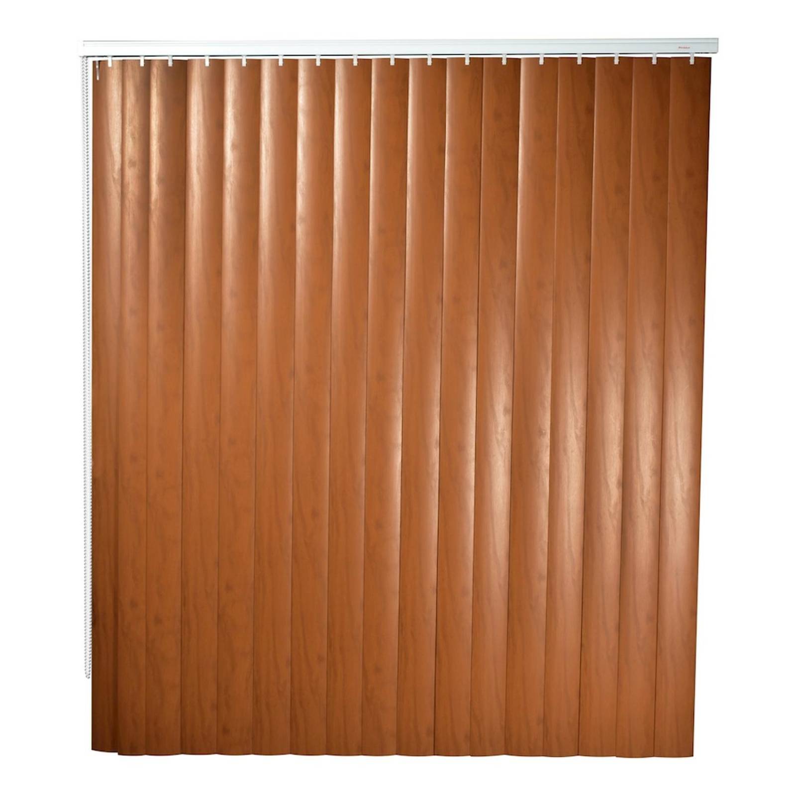 Persiana vertical de pvc 140 x 160 cm café madera