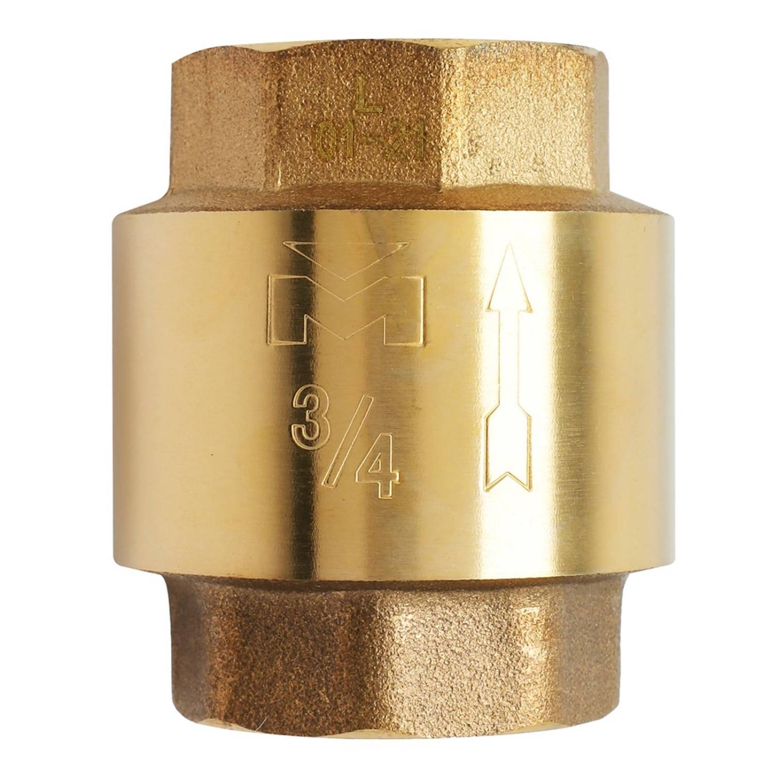 Válvula check de retención de 3/4 de pulgada dorado b&k