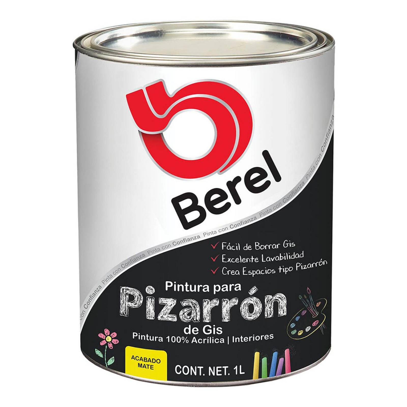 Pintura berel pizarrón base neutra blanco 1 l