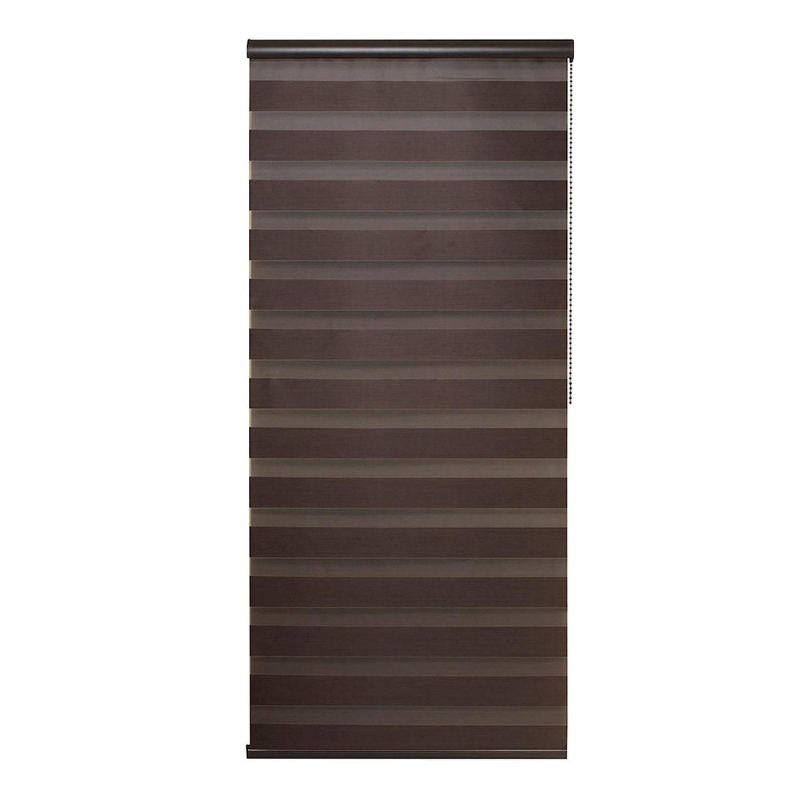 Persiana enrollable sheer duo 100 x 220 cm chocolate 