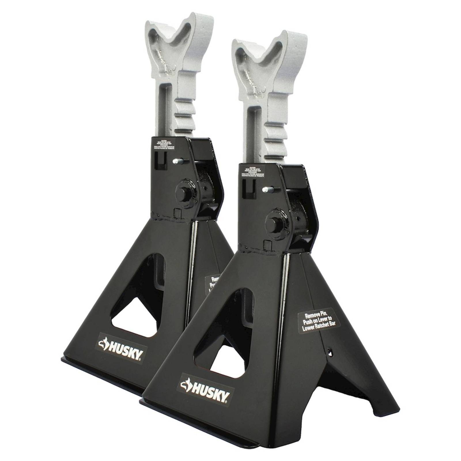Juego de soporte para vehículo 3 toneladas negro husky 2 piezas