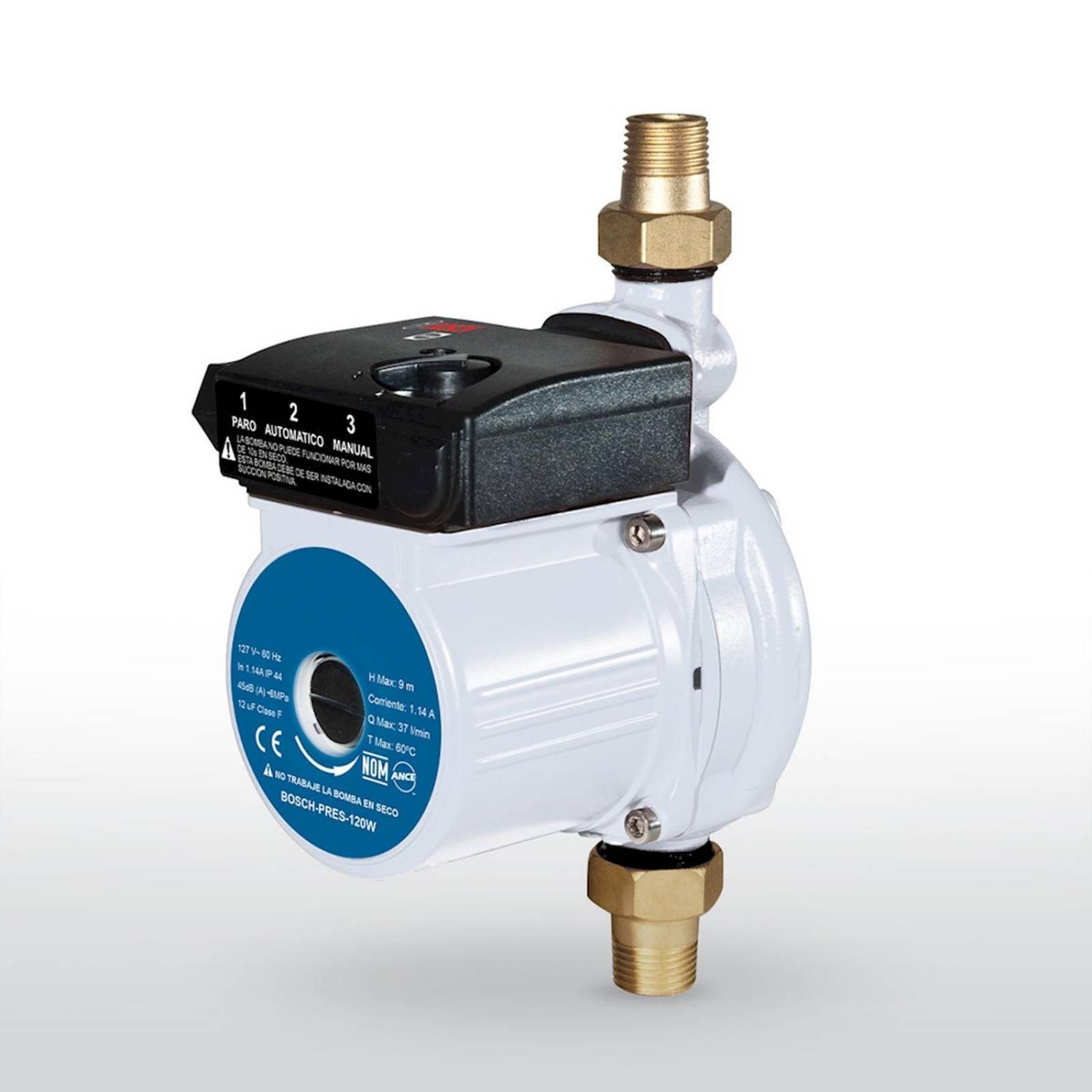 Bomba presurizadora 140 watts 127 volts 30 l/min 1/2 pulgada 