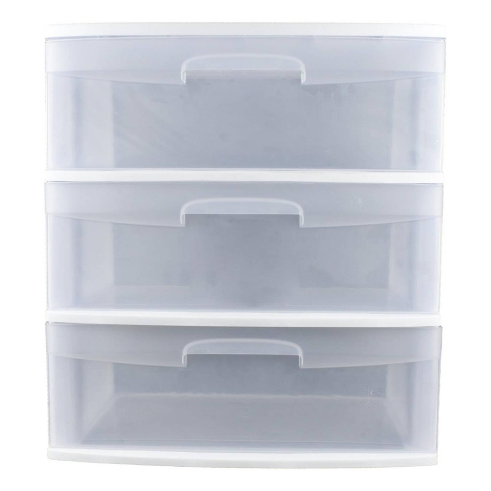 Cajonera de plástico de 3 niveles 38.7 x 55.6 x 65.1 cm blanco