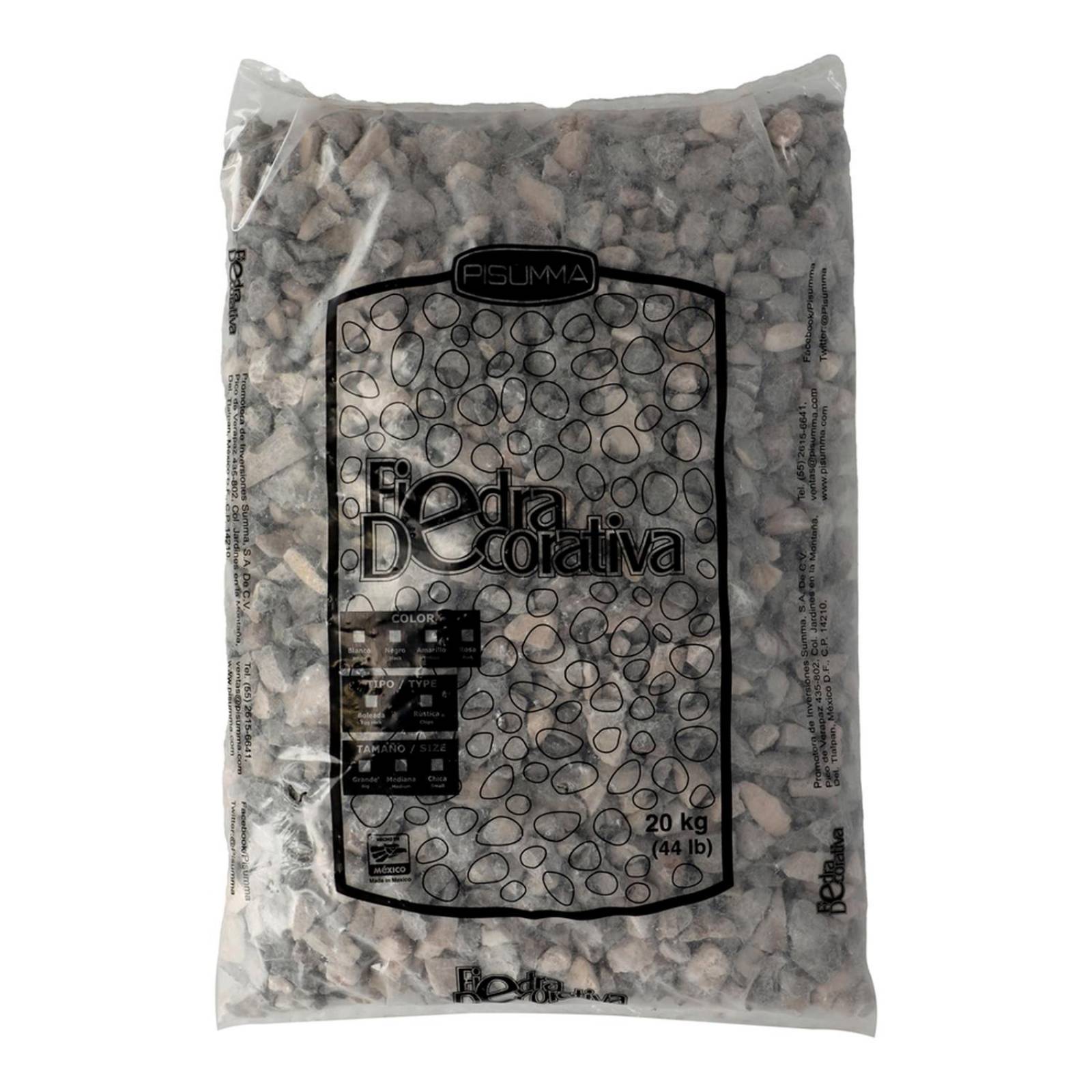 Bolsa de piedra triturada negra 20 kg 
