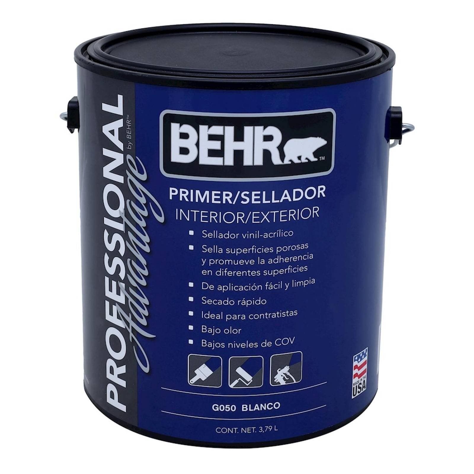 Primer/sellador vinil-acríl. Blanco int/ext 1g 