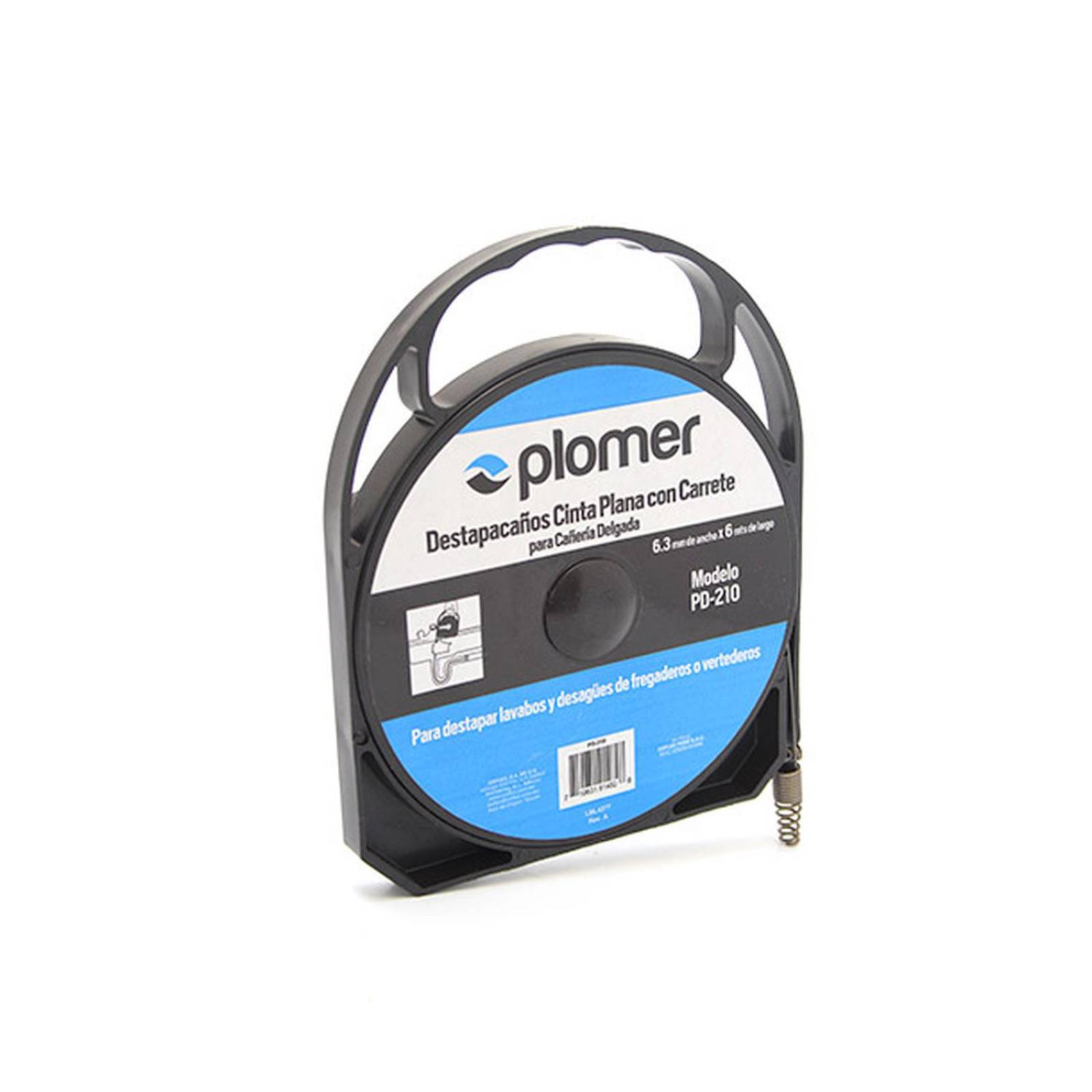 Destapacaños cinta plana .6 cm x 600 cm negro 