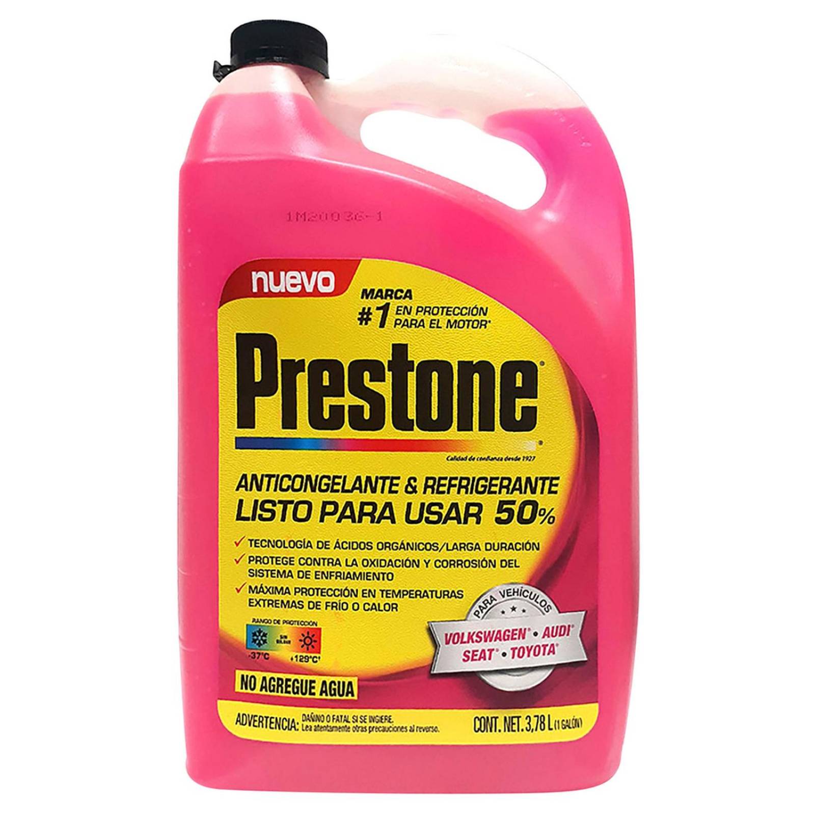 Prestone anticongelante rosa 50% galón 