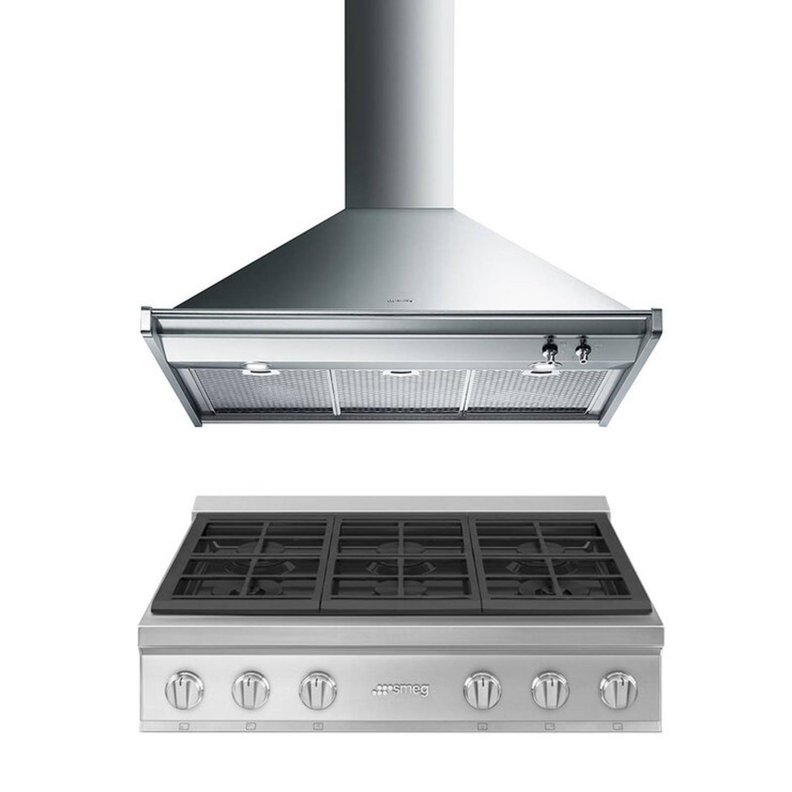 Smeg Combo Parrilla 90cm más Campana 90cm