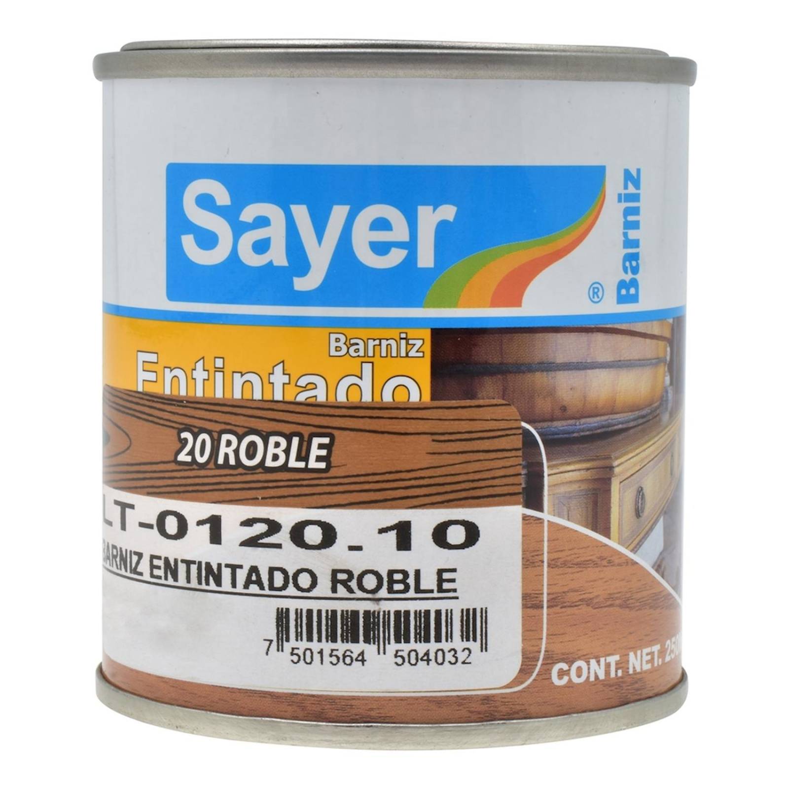 Barniz entintado para madera de 250 ml roble 