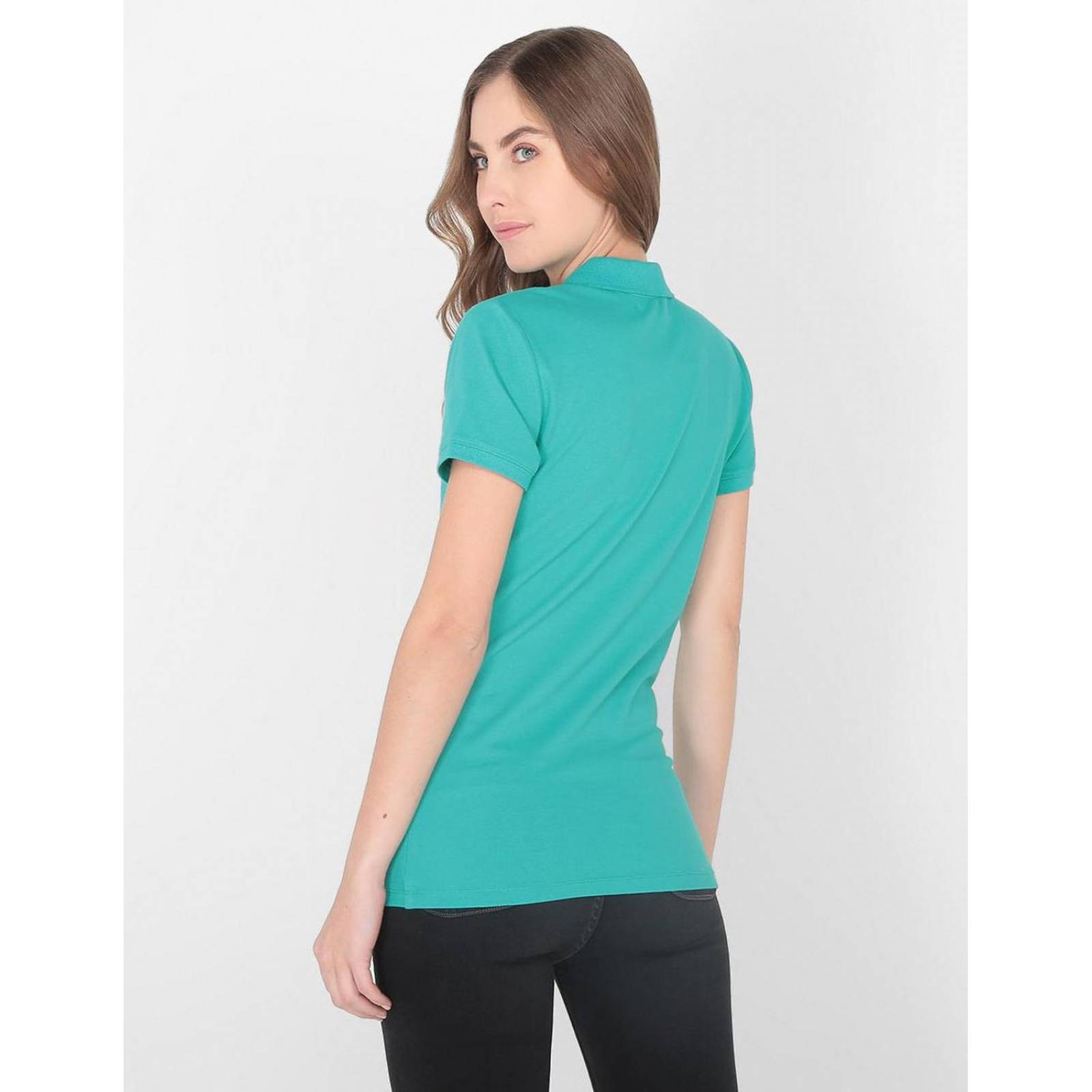 Playera tipo polo Aéropostale para mujer Azul claro XG 