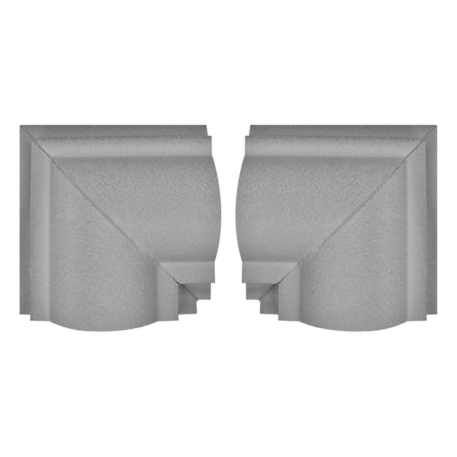 Moldura esquina marco colonial 14 x 5.5 cm gris 2 piezas 