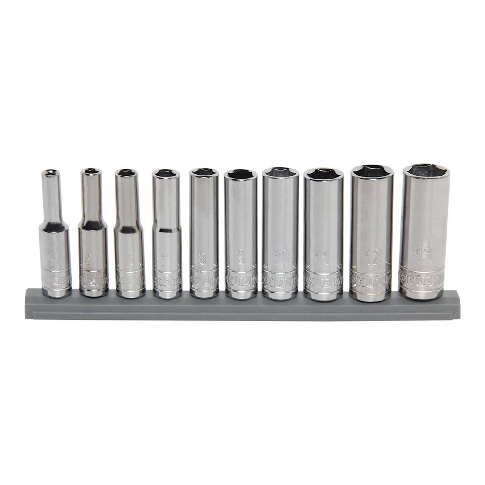 Juego de dados profundos acero husky 10 piezas