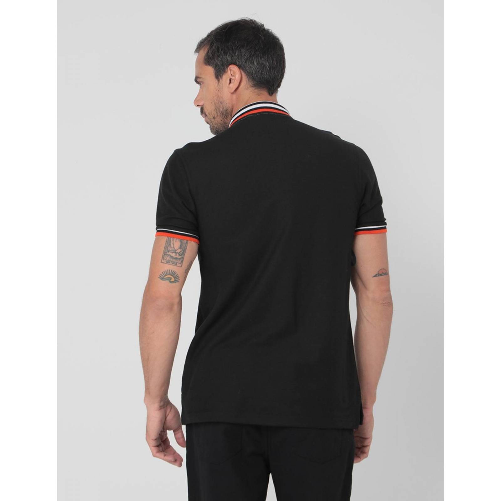 Playera tipo polo Regent Street para hombre Negro M 