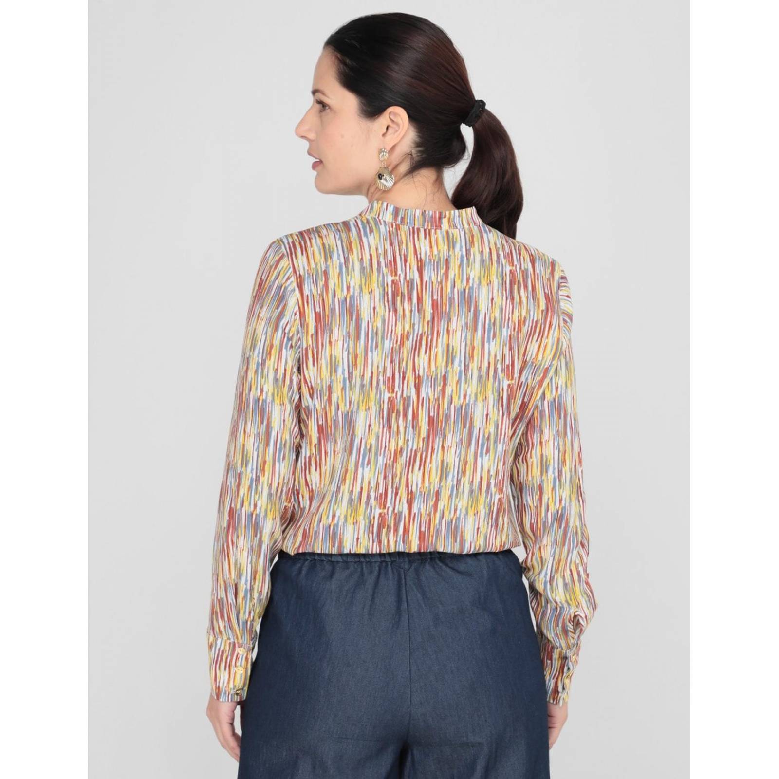 Blusa Francesca Novo manga larga para mujer Multicolor M 