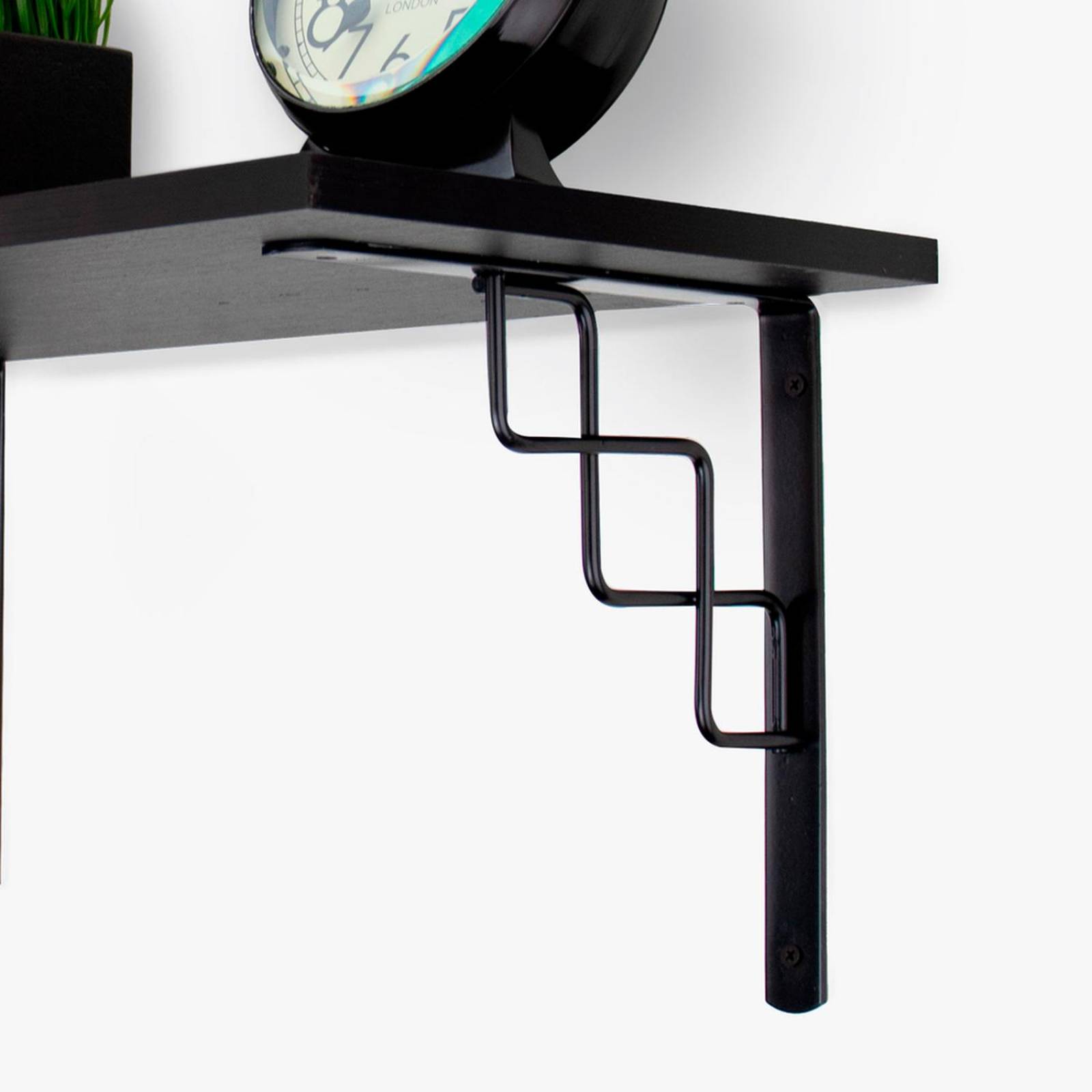 Ménsula escalera no.6 negro 25x25 cm 