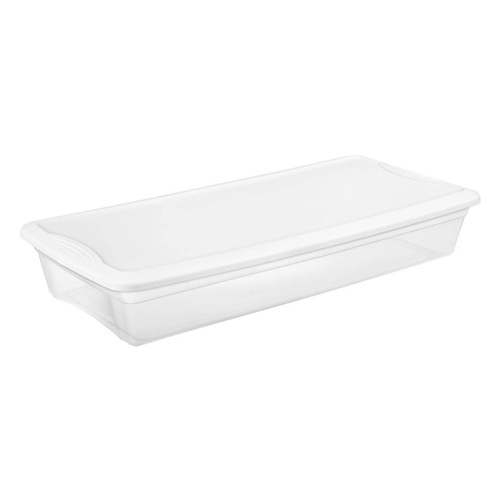 Caja bajo cama de plástico 39 l transparente 