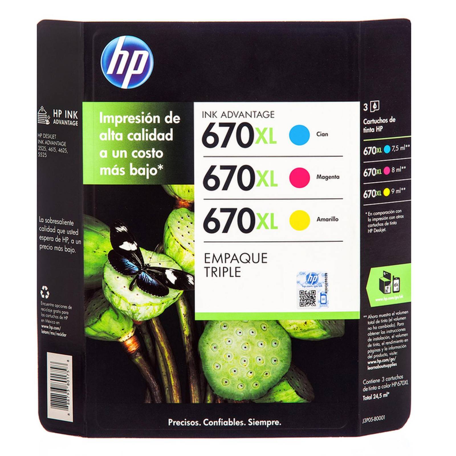 HP670 XL Cartucho de Tinta 3 Colores 