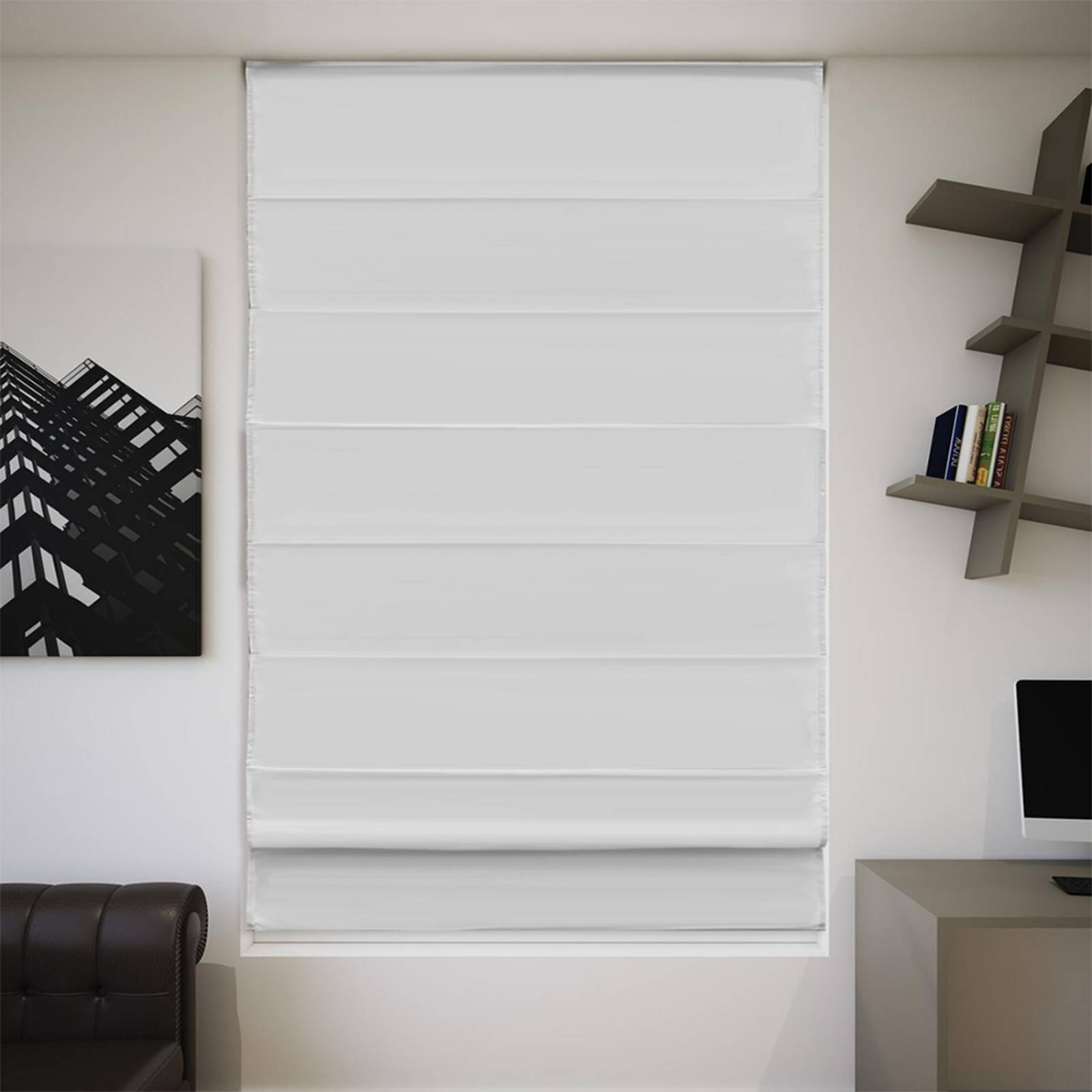 Cortina romana 80x170 cm blanco 