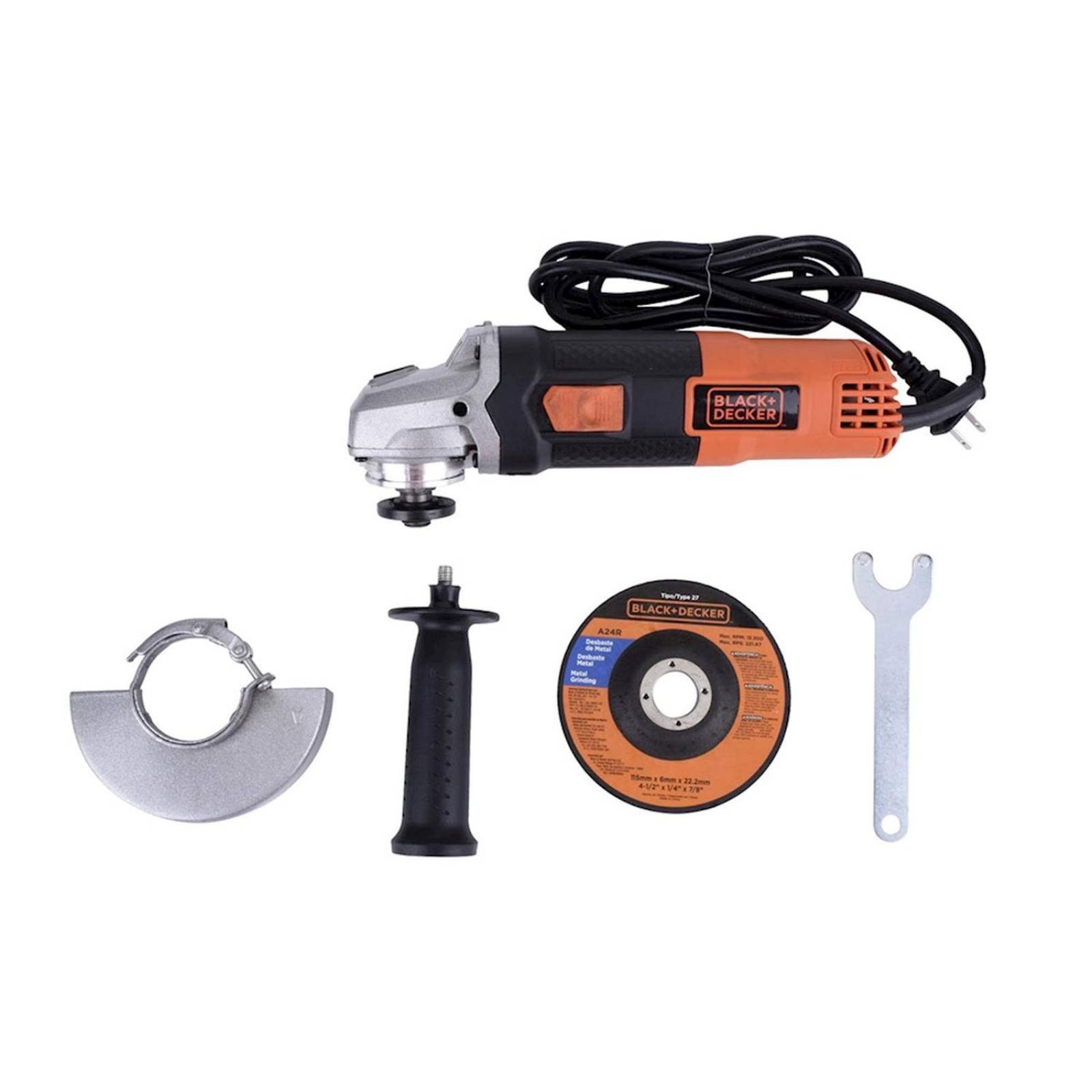 Esmeriladora angular black + decker de 1 velocidad 11000 rpm / 820 watts 