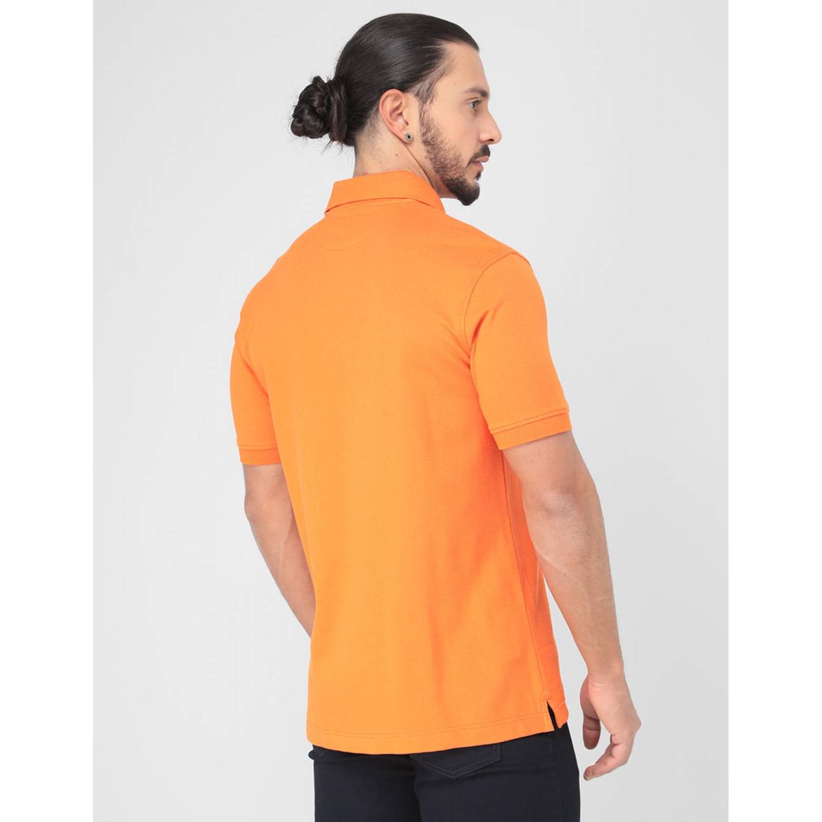 Playera tipo polo Scappino para hombre Naranja XG 