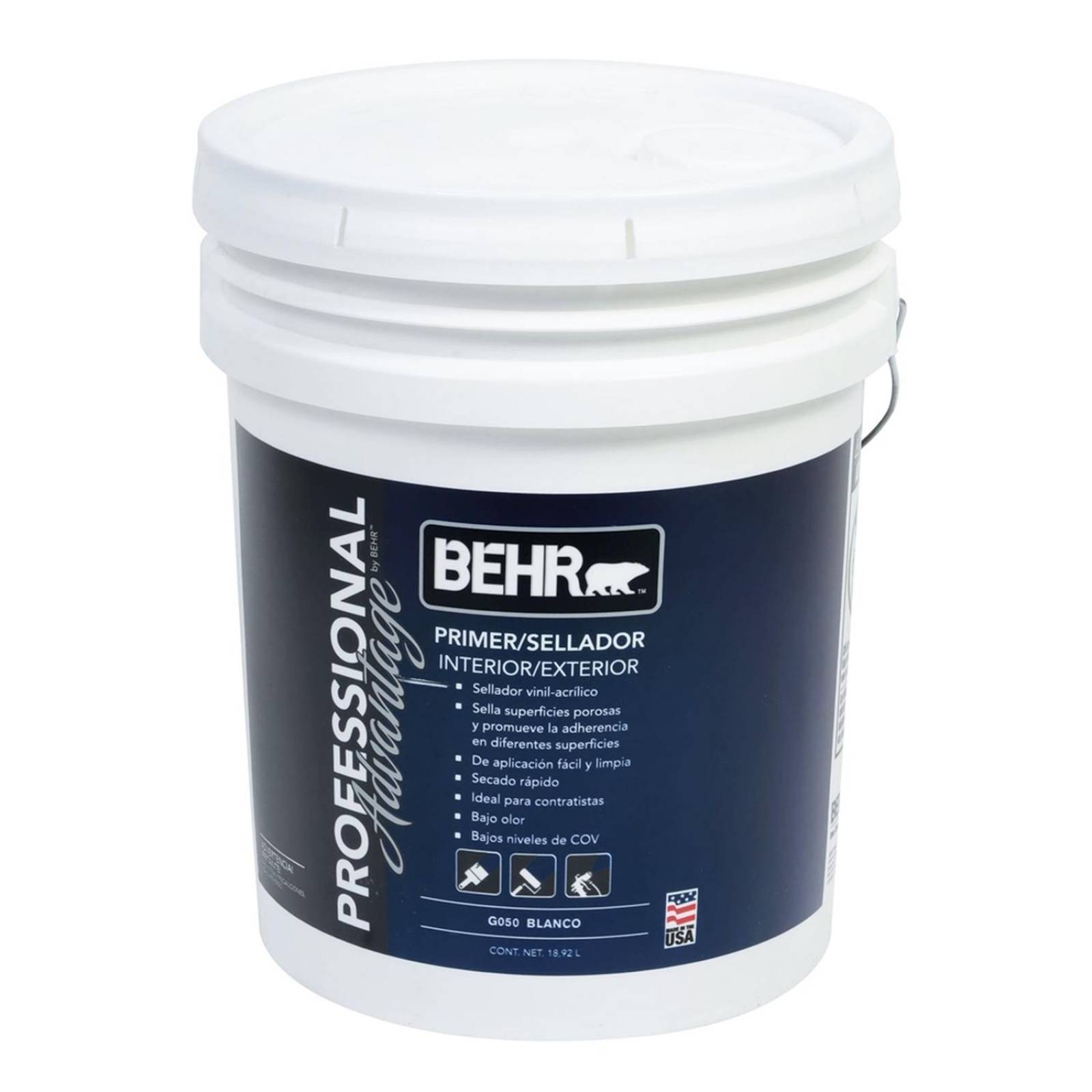 Primer sellador behr professional advantage blanco 18.92 l 