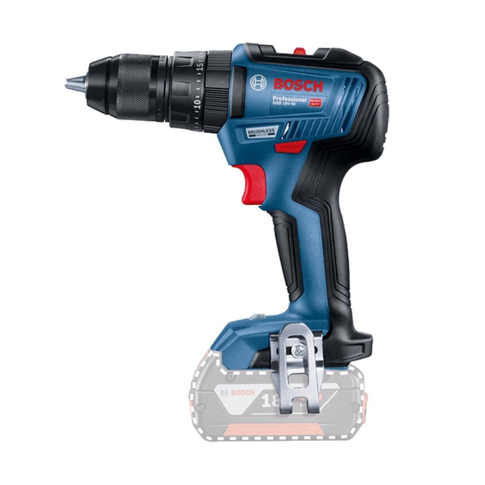 Rotomartillo 18v 1/2 brushlees (sin batería) bosch gsb 18v-50 