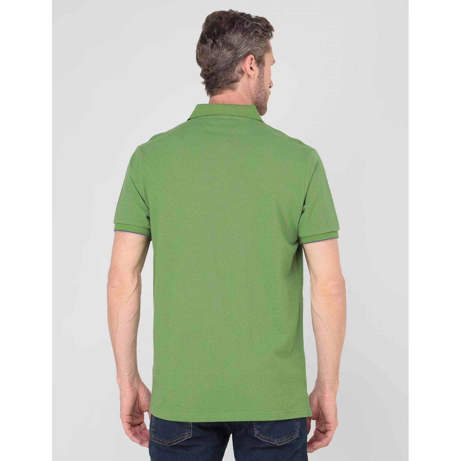 Playera tipo polo JBE para hombre Verde G 
