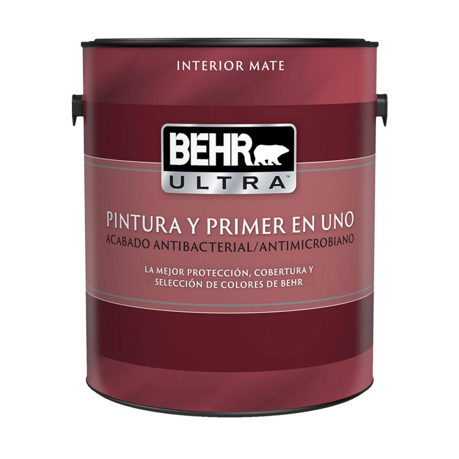 Pintura para interior behr premium plus ultra mate entintable a colores claros 3.79 litros 