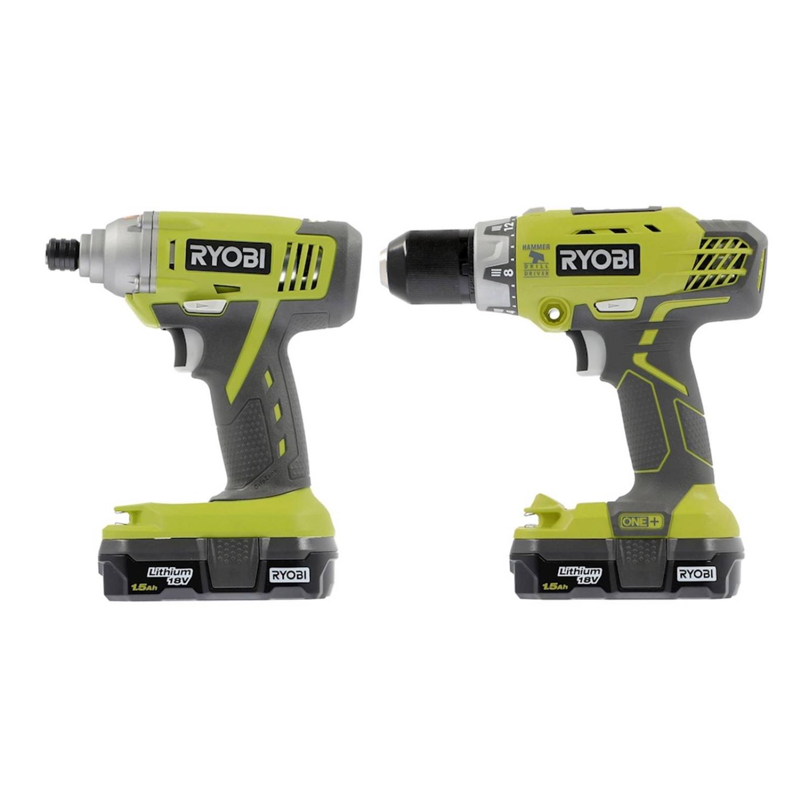 Combo taladro de percusión, destornillador de impacto 18 volts ryobi 