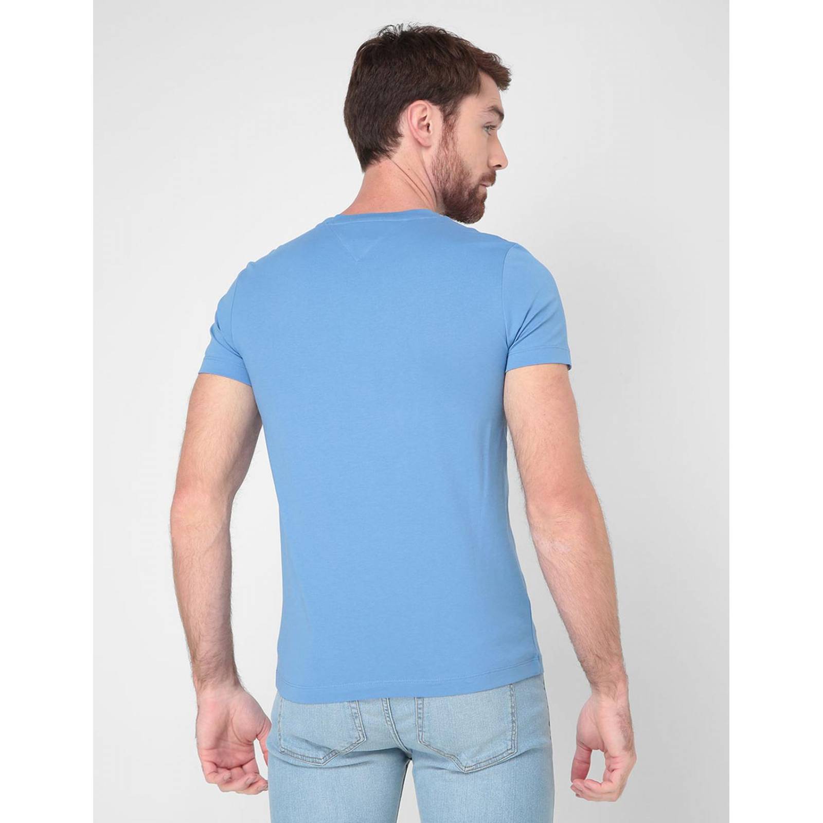Playera Tommy Hilfiger cuello redondo para hombre Azul cielo G 