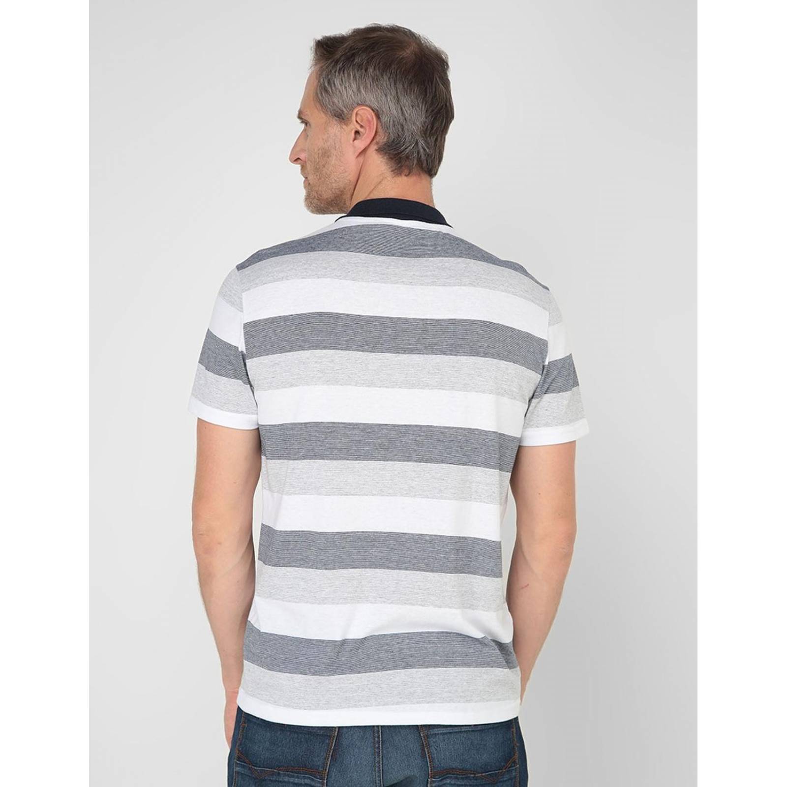 Playera tipo polo Regent Street estampado a rayas Azul CH 