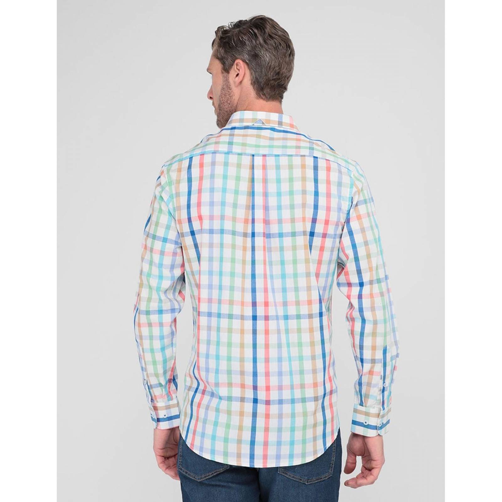Camisa casual Regent Street de algodón manga larga para hombre Multicolor G 
