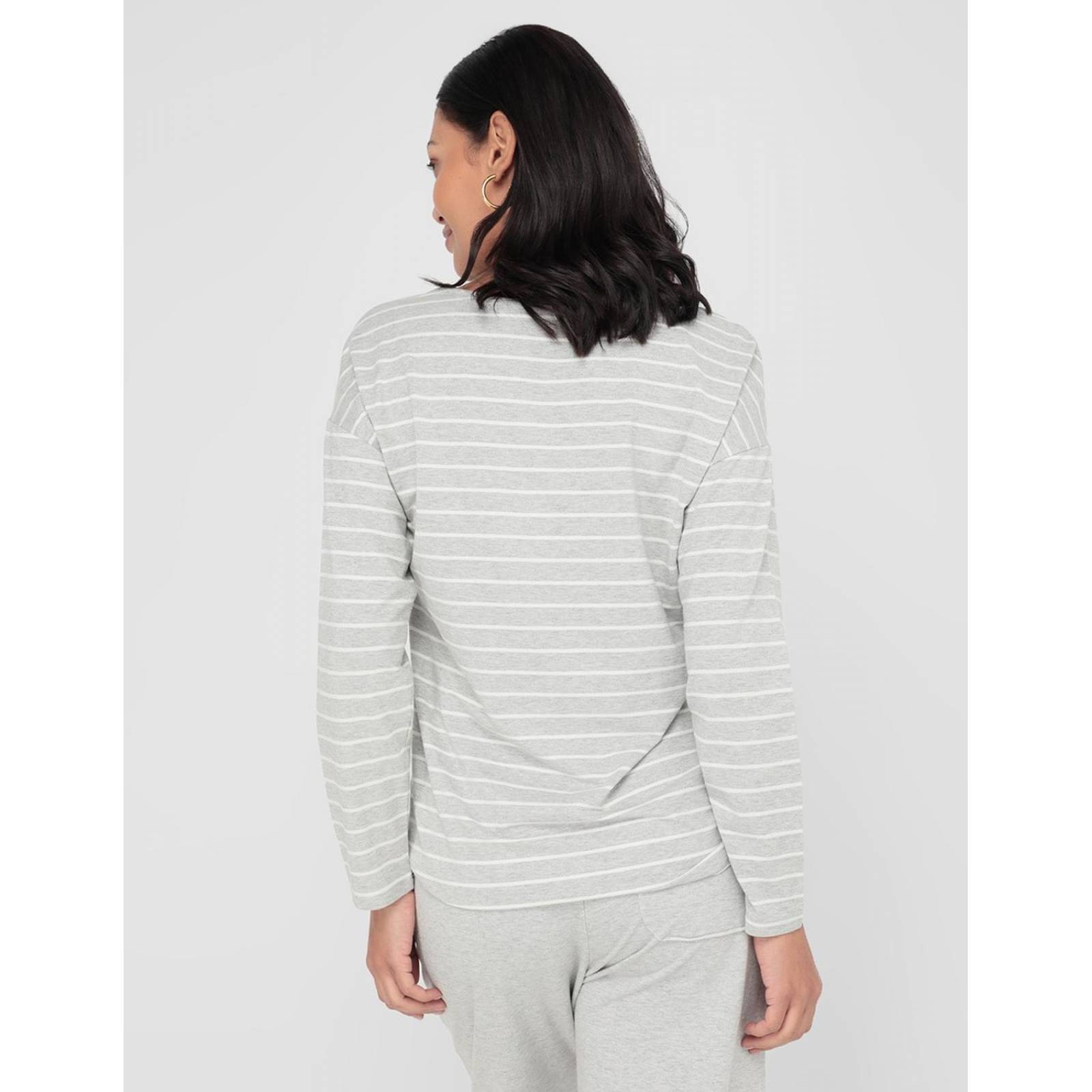 Playera manga larga Punt Roma cuello redondo Gris claro G 