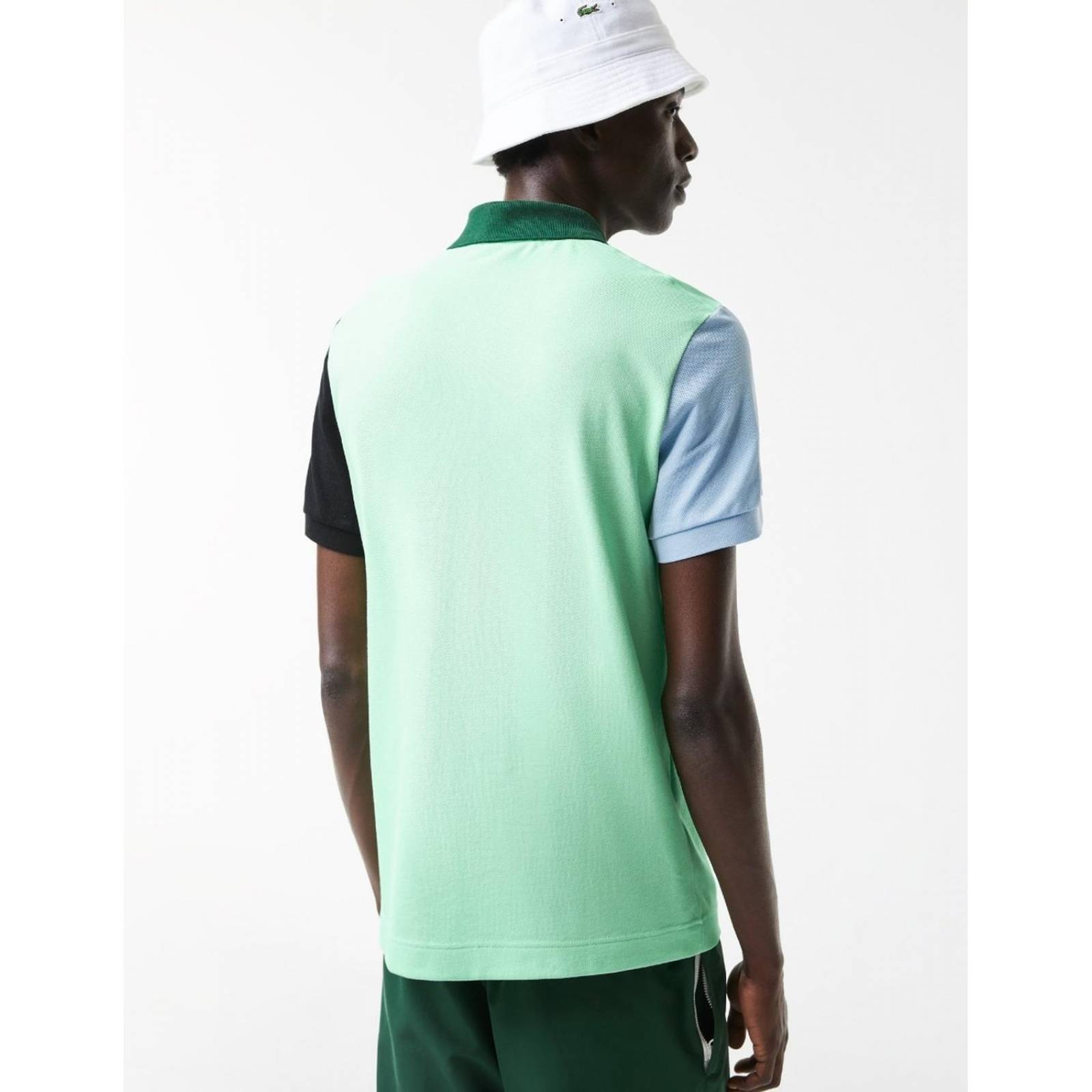 Playera tipo polo Lacoste Core Graphics para hombre Verde agua CH 