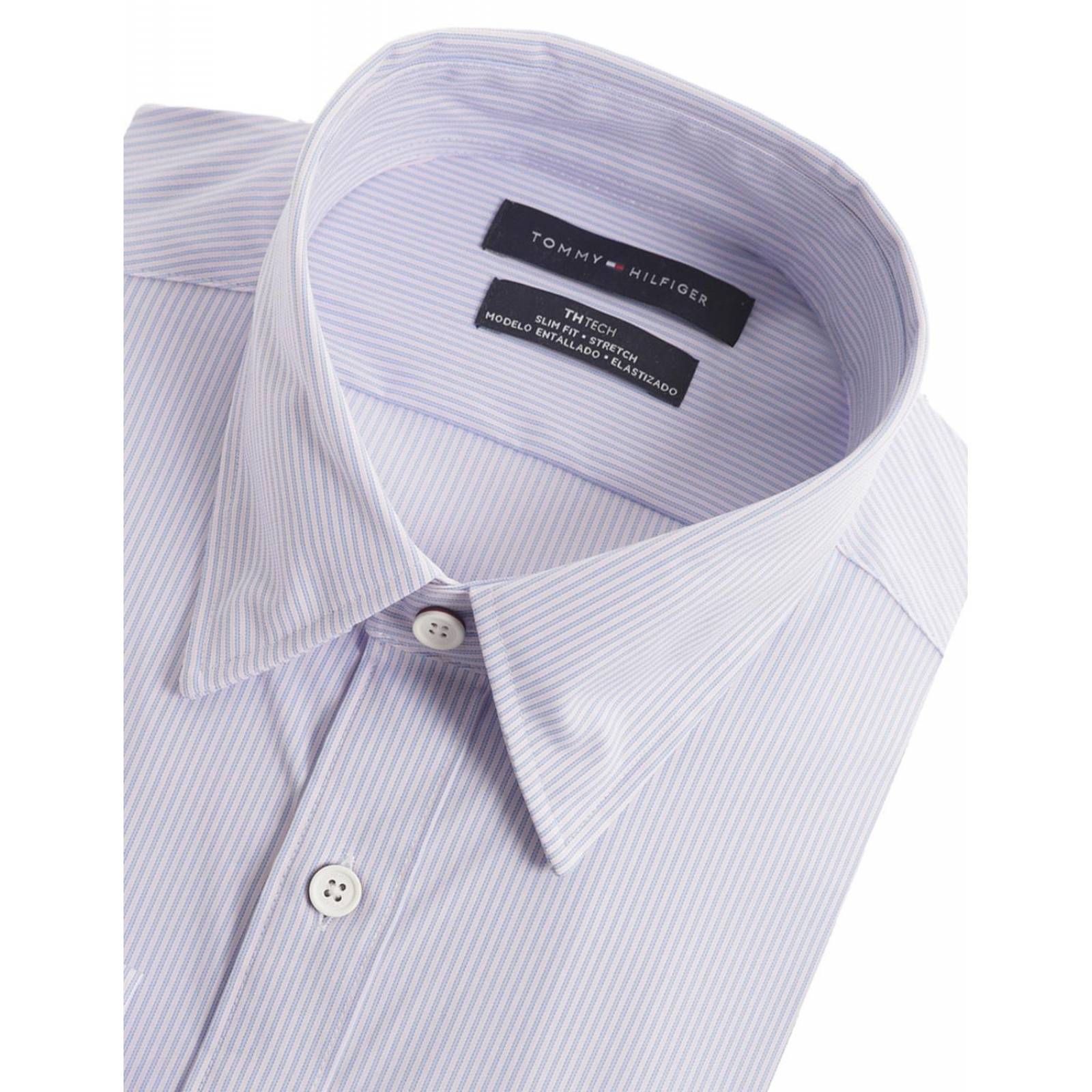 Camisa de vestir Tommy Hilfiger manga larga Rosa CH 