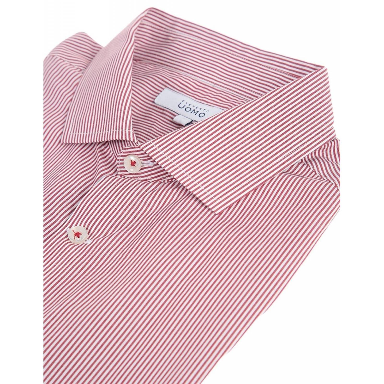 Camisa de vestir Elemento Uomo de algodón manga larga Rojo M 