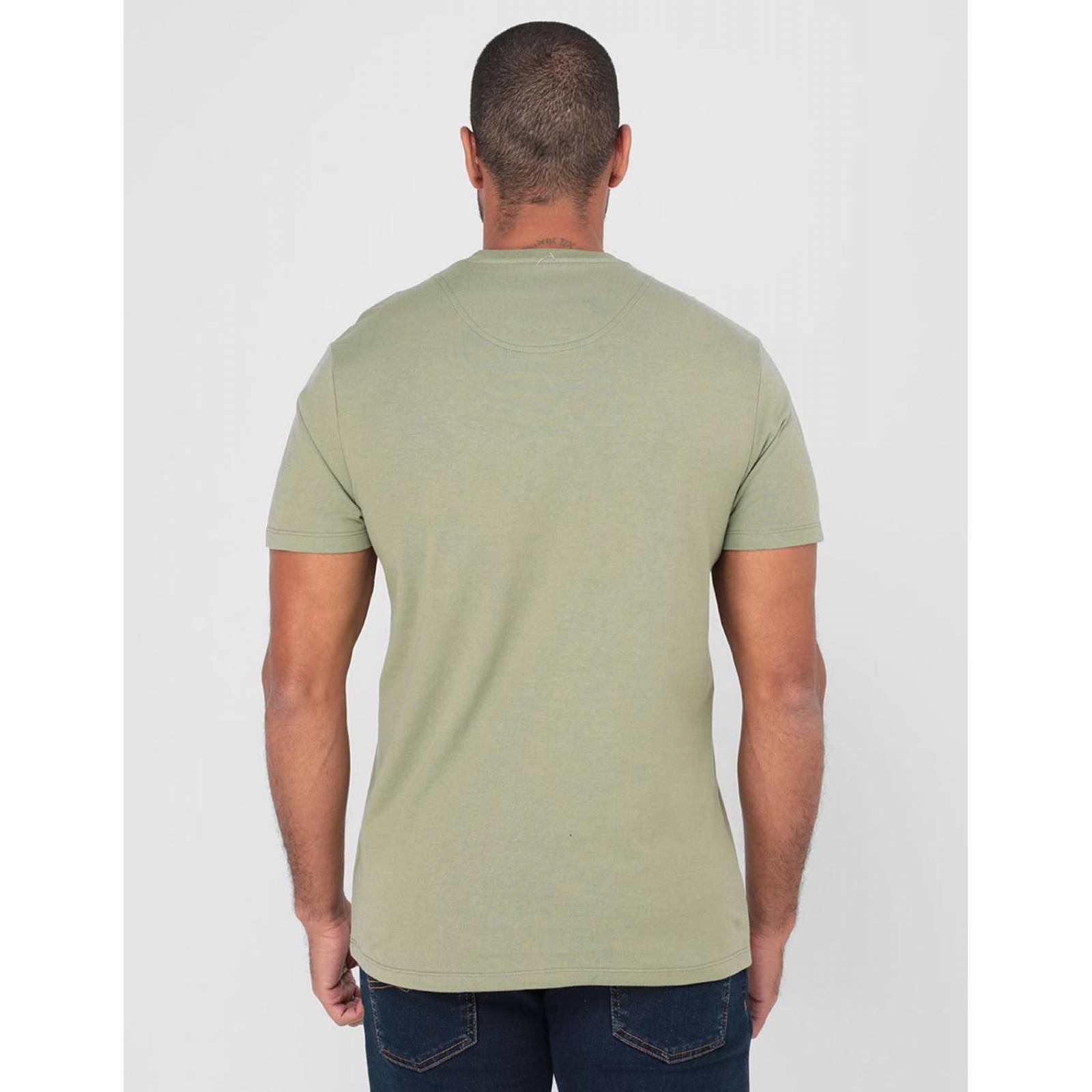 Playera Regent Street cuello redondo para hombre Verde olivo M 
