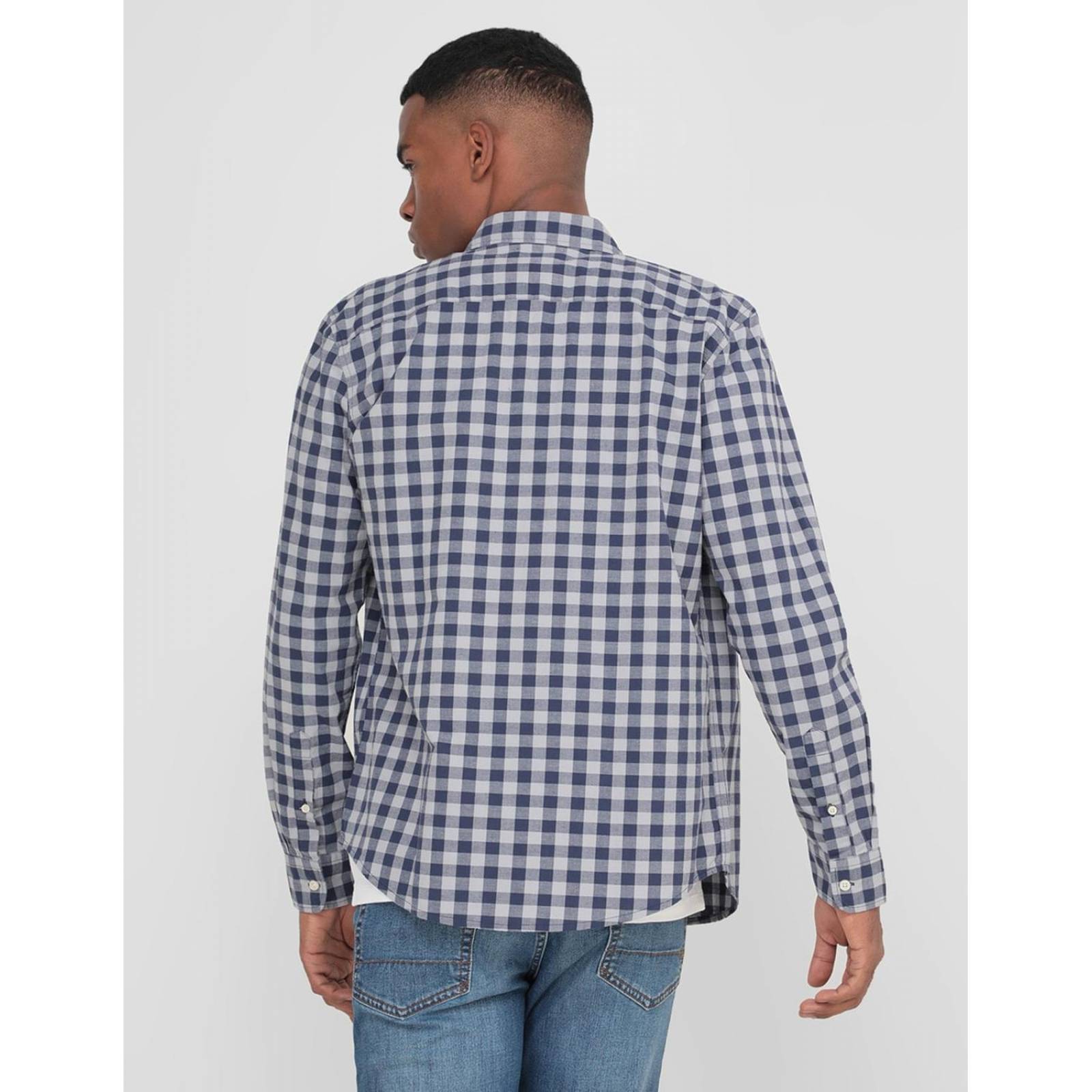 Camisa casual Aéropostale de algodón manga larga Gris CH 