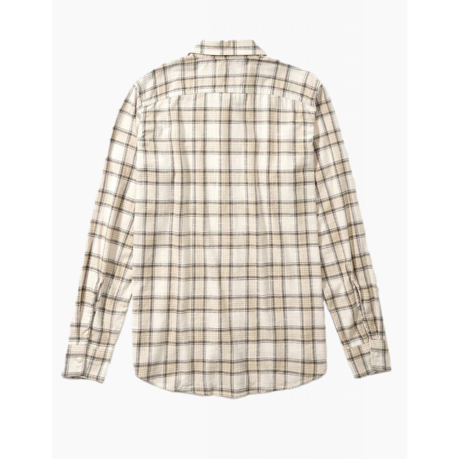 Camisa casual American Eagle de algodón manga larga para hombre Café claro 2X 