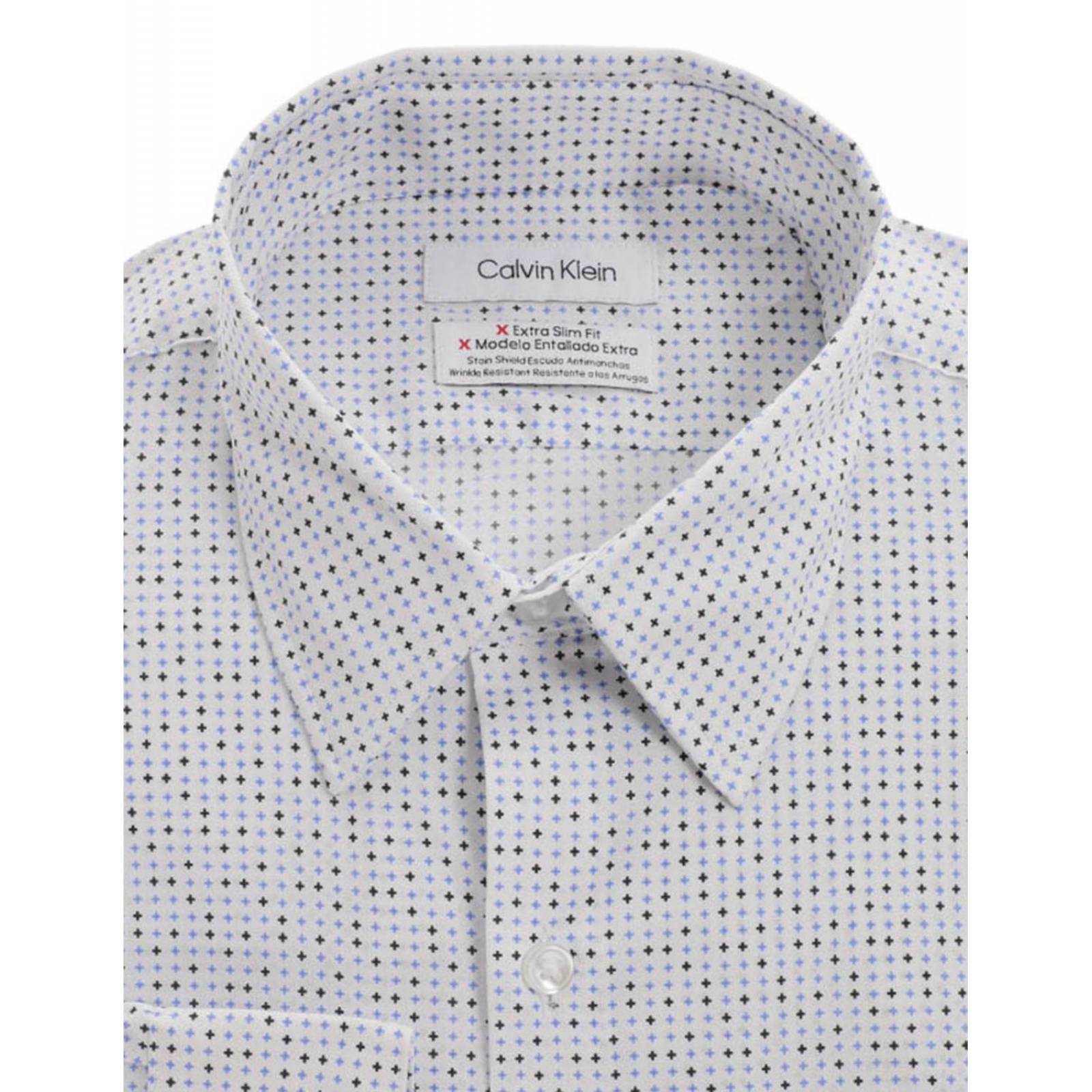 Camisa de vestir Calvin Klein de algodón manga larga para hombre Multicolor 2XG