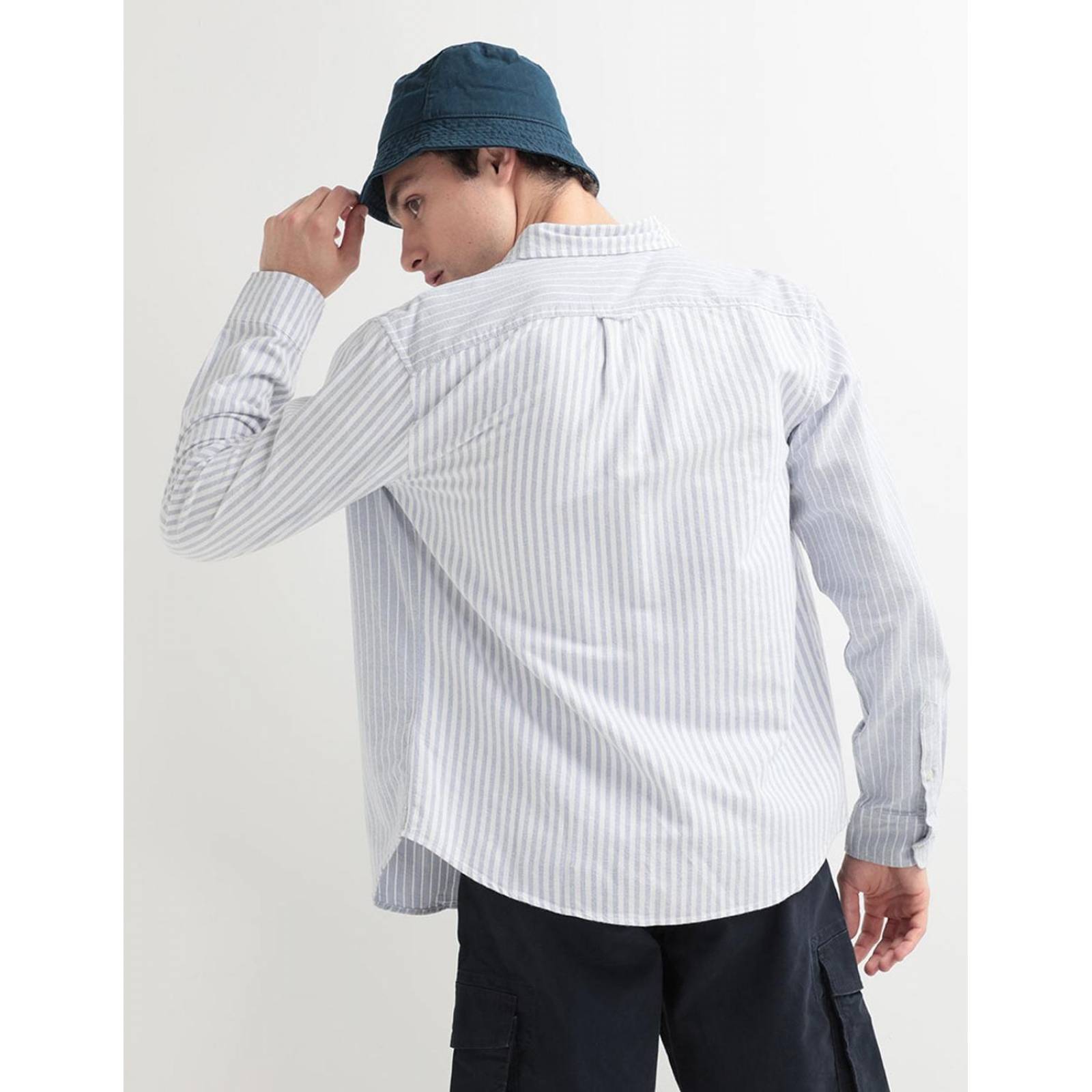 Camisa casual Aéropostale de algodón manga larga para hombre Azul 2XG 